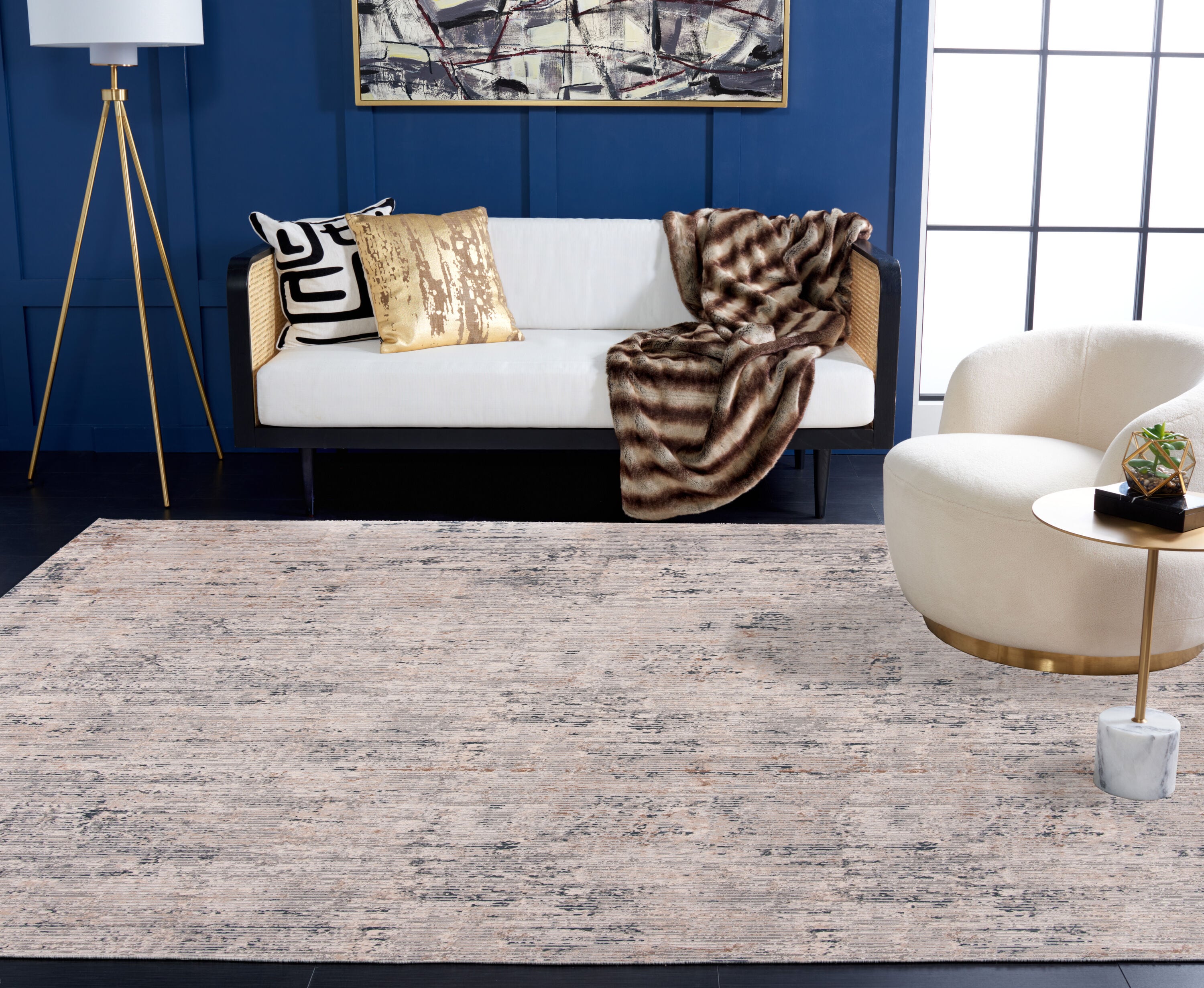 Invista 437A Cream Charcoal 8in x 10in Rug