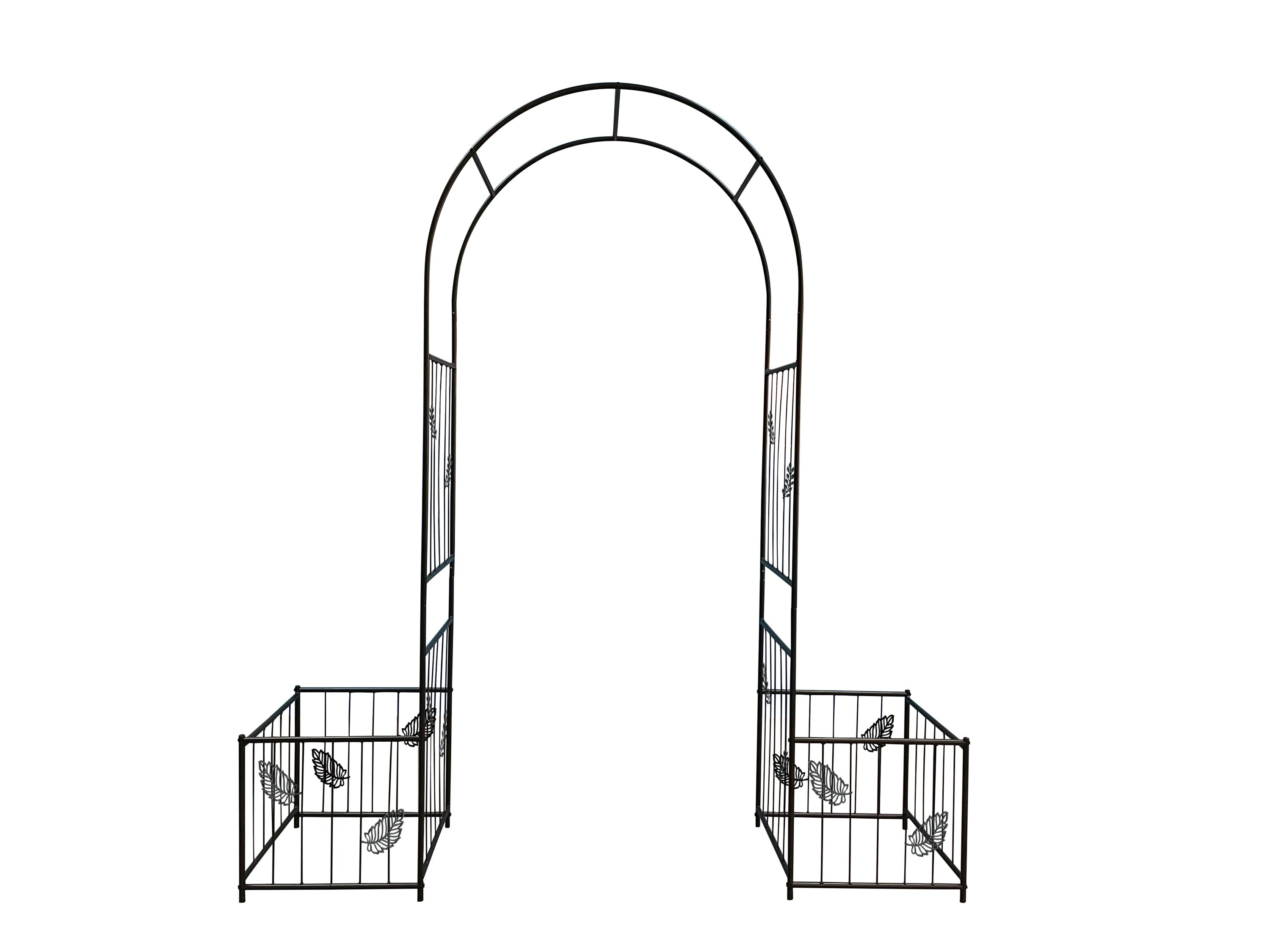 Kahomvis WS-QPT2-045 Garden Trellis 80-Inches W x 87-Inches H Black Iron Garden Trellis For Climbing Plants For Cucumbers For Roses For Tomatoes