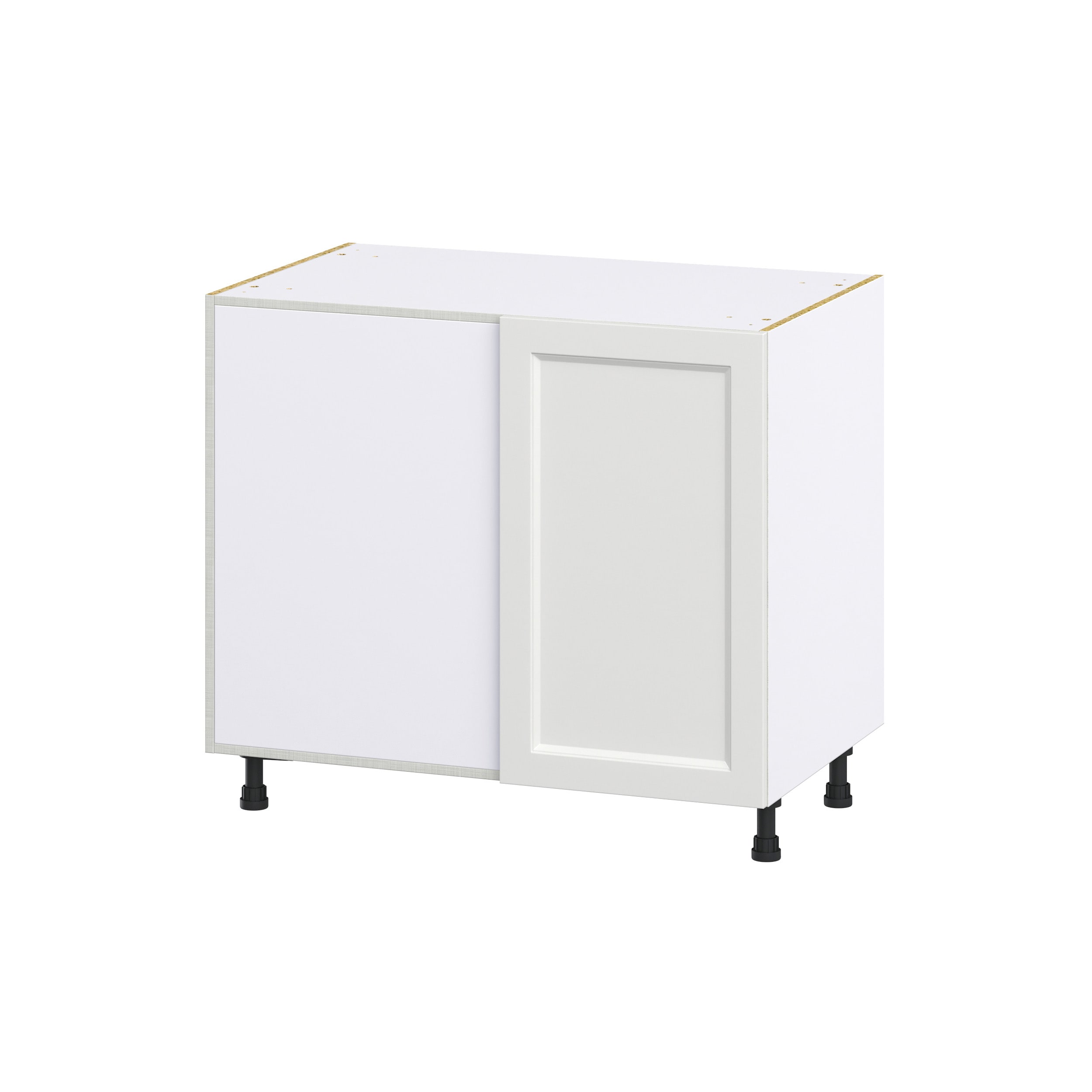 Hugo&Borg DSBBCL39LCP-RI Riviera 39-in W x 34.5-in H x 25-in D Bright White Blind Blind Base Fully assembled Cabinet (Recessed Panel Shaker)