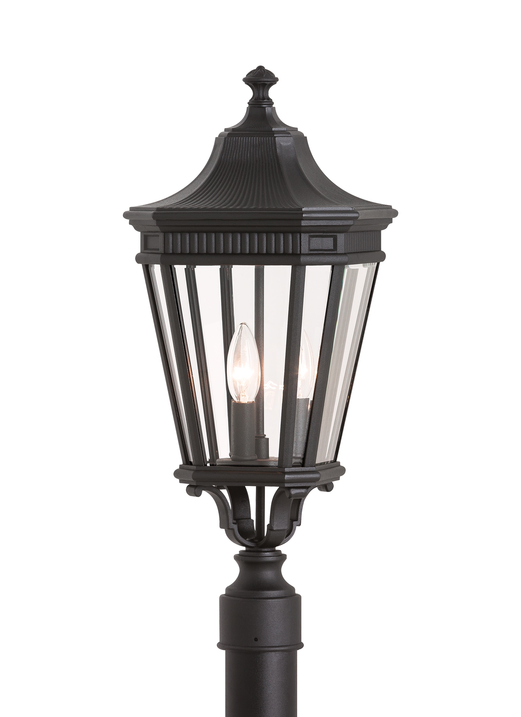 Generation Lighting OL5407BK Cotswold Lane 22.5-in Black Traditional Outdoor Post light