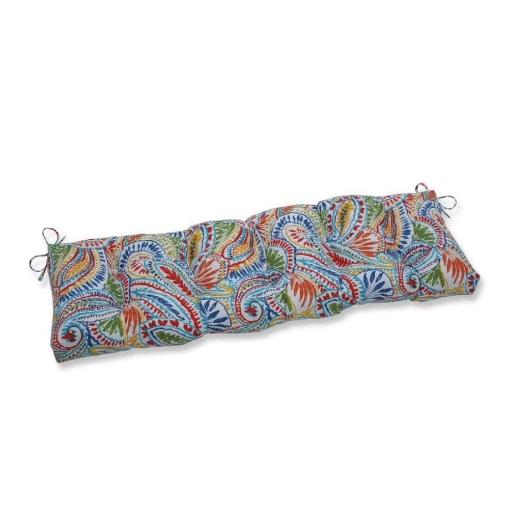 Pillow Perfect 651170 Ummi Multi 60-in x 18-in Multicolored Patio Bench Cushion