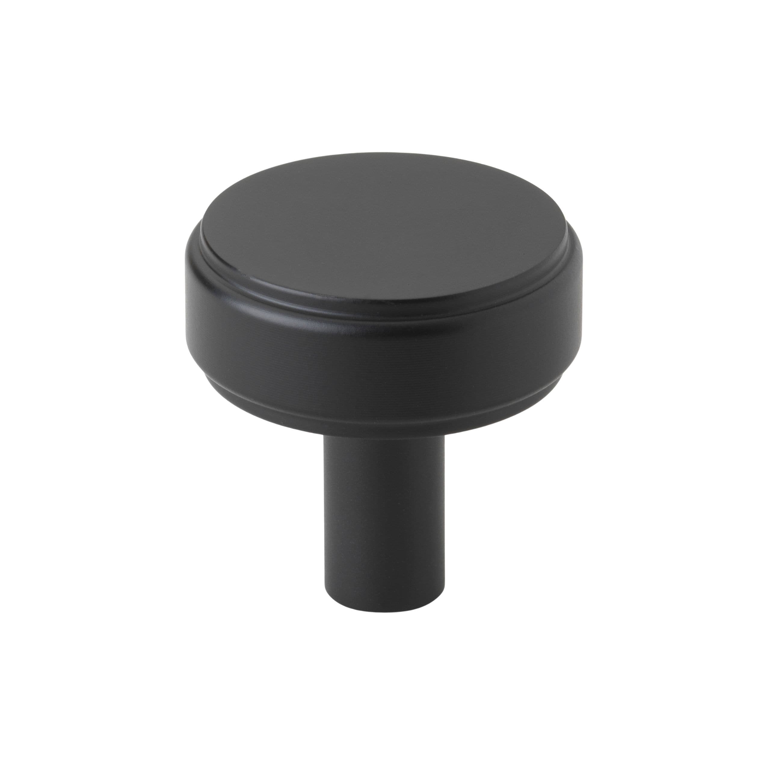 GlideRite Hardware 5827-MB-5 1-1/2 in. Solid Round Cabinet Knob - 5 Pack