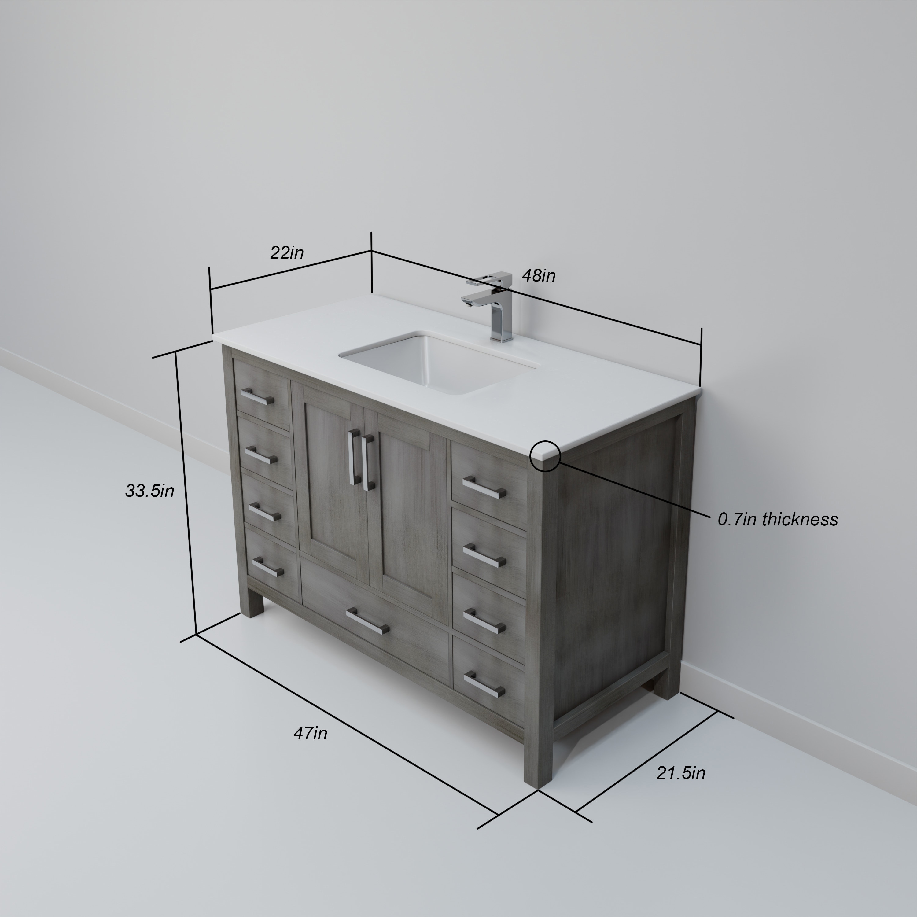 Lexora LVJ48SD300 Bath-Vanity-Combo - View #8
