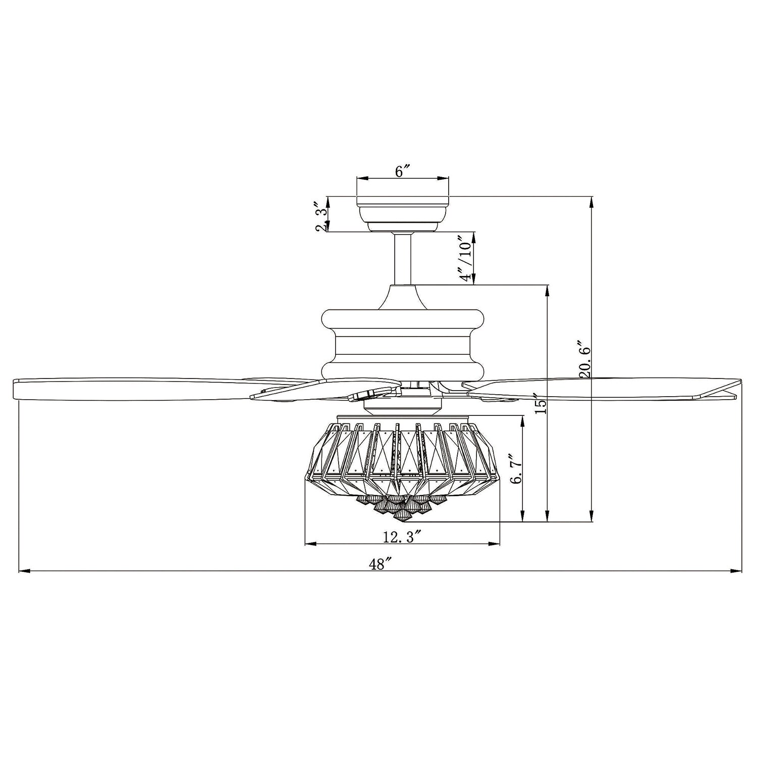 Edvivi FFG771CH Ceiling-Fans - View #12