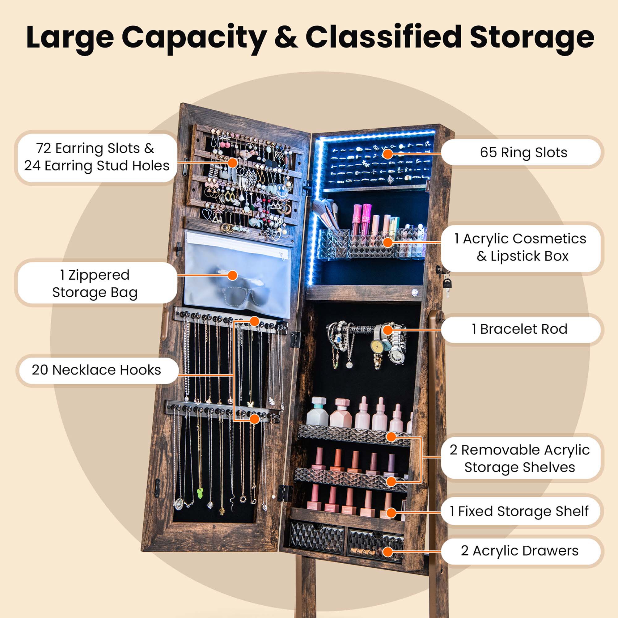 Goplus LWS00476 Jewelry-Organization - View #7