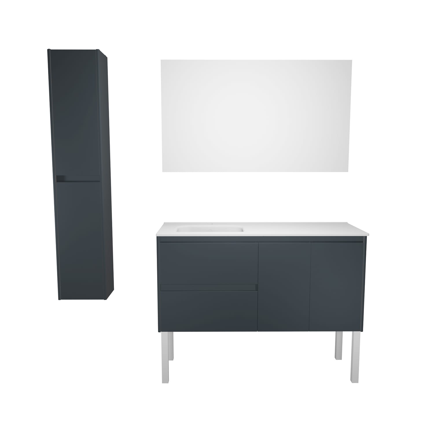 WS Bath Collections AMBRA 120LF PA 2 AN Bath-Vanity-Combo - View #4
