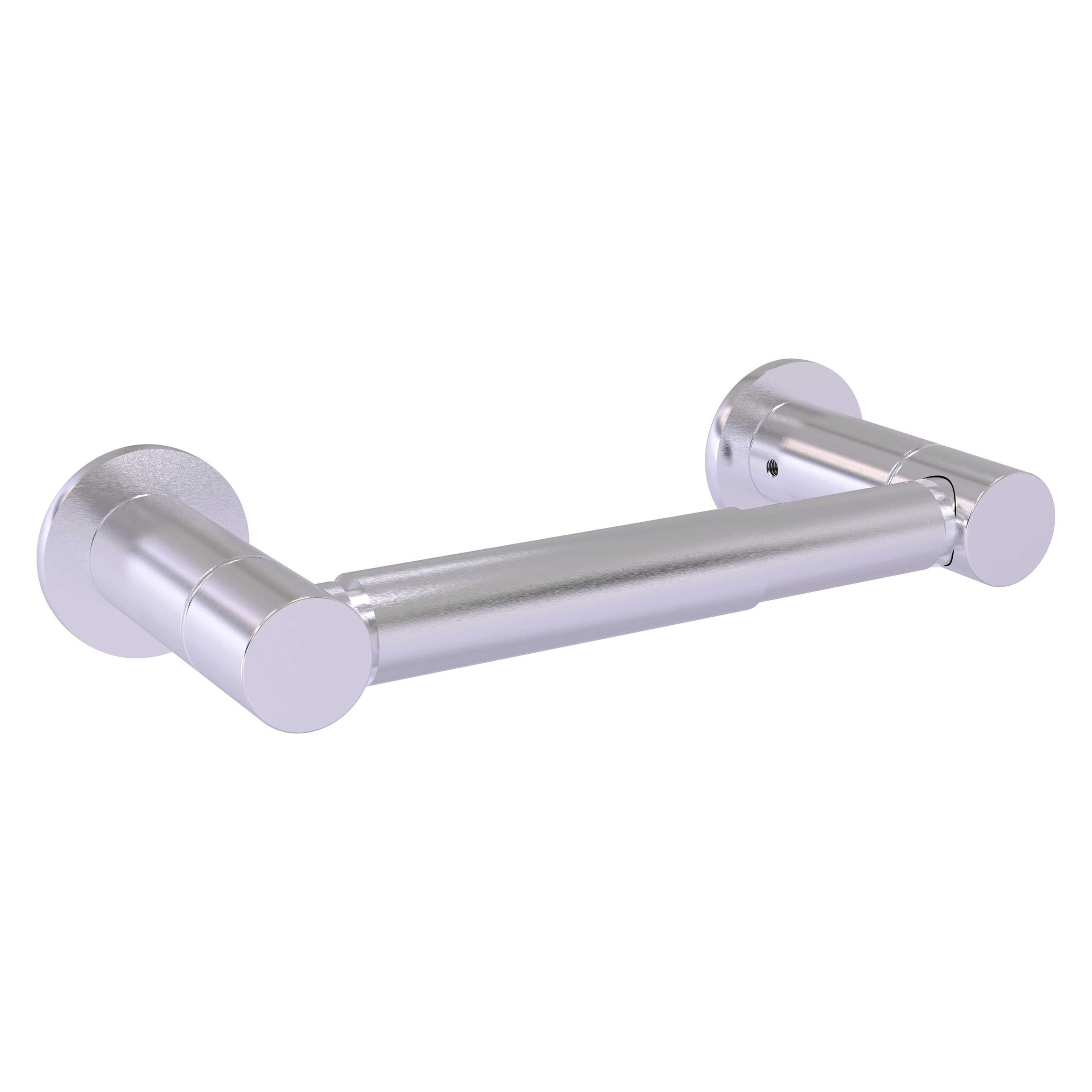 Allied Brass FR-24-SCH Fresno Satin Chrome Wall mount Double post Toilet Paper Holder 1 -Rolls with Storage