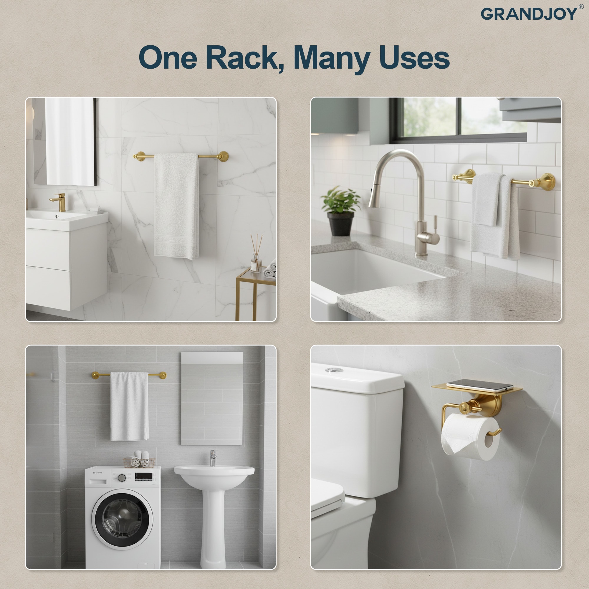 GRANDJOY SGF20GJ-08BG Decorative-Bath-Hardware-Kits - View #12