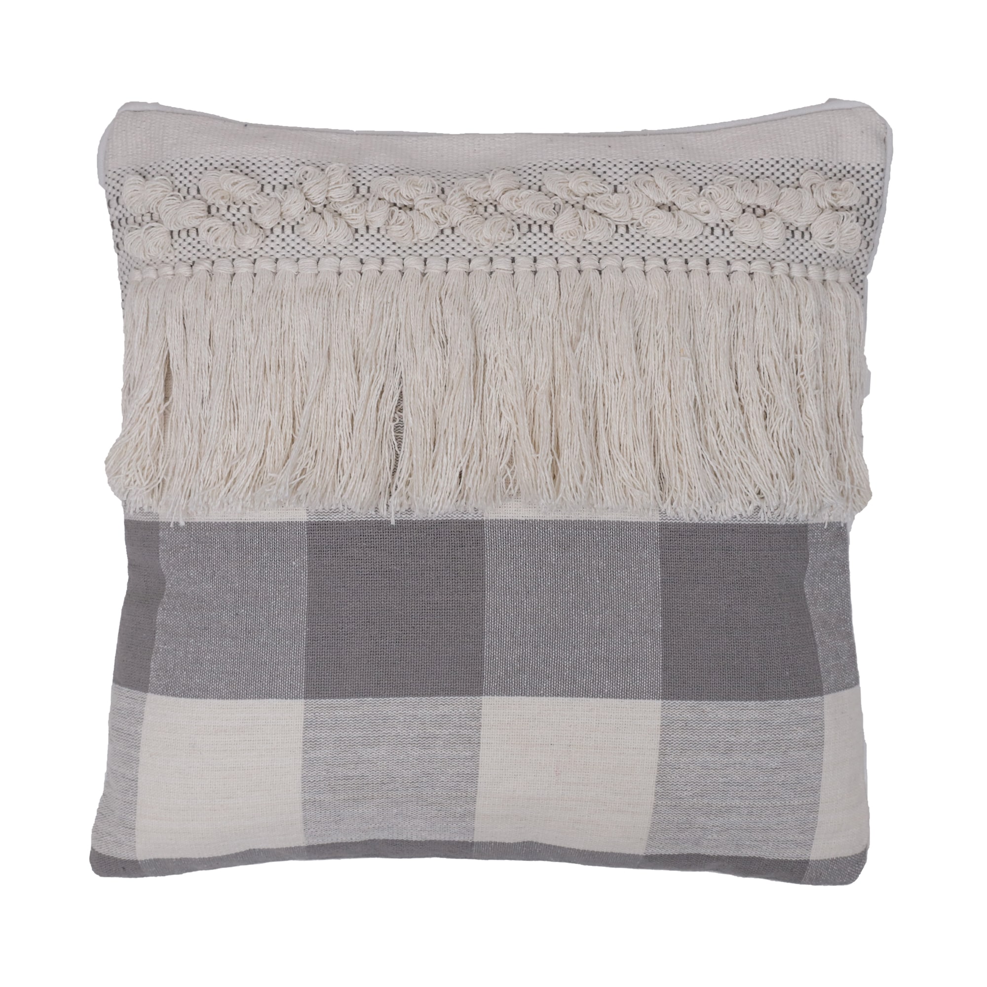 Vickerman JB211051 18-in x 18-in Gray Square Indoor Decorative Pillow