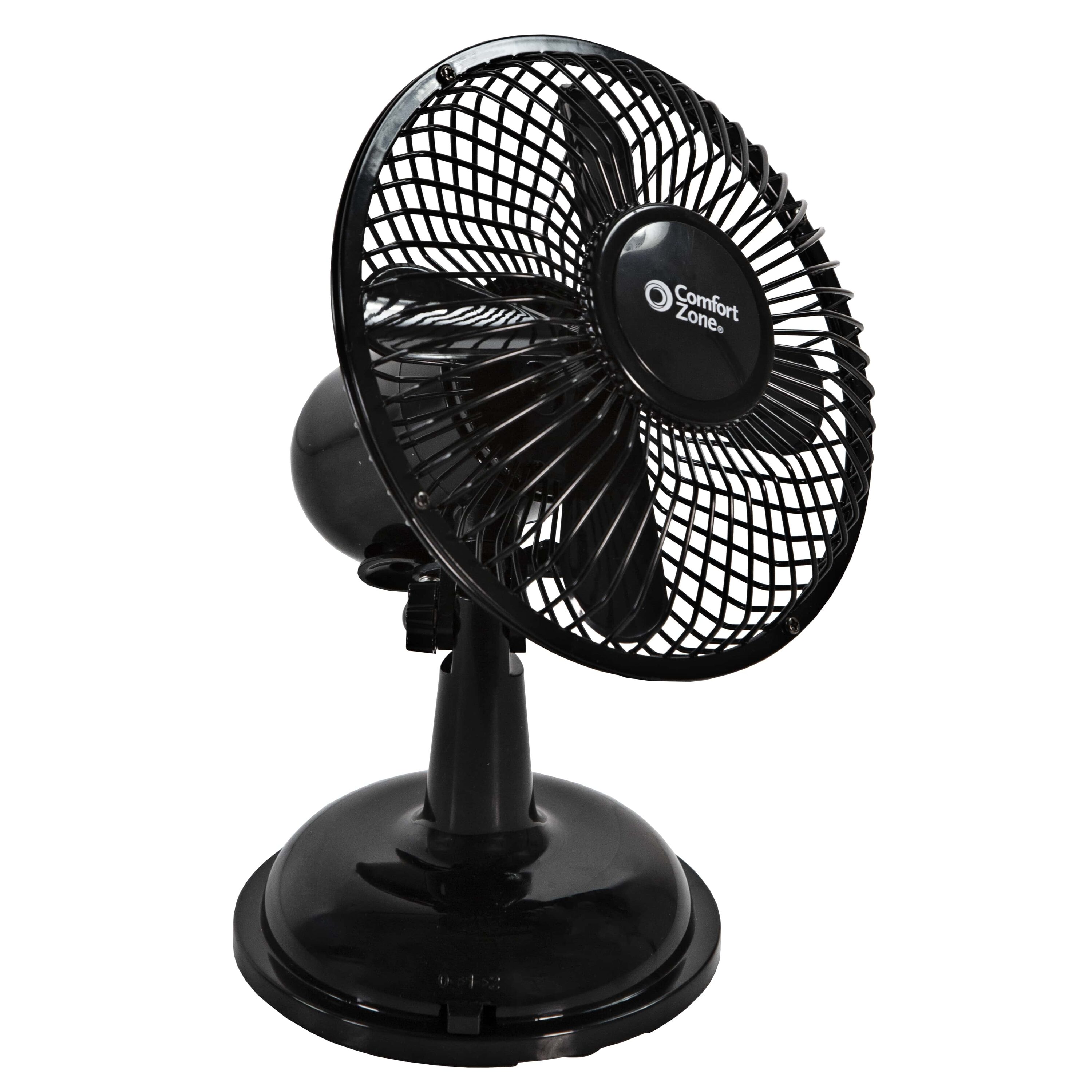 Fellow Afbestille Anmeldelse Comfort Zone 5 in. Oscillating Desk Fan with Dual Battery and USB Power in  Black in the Portable Fans department at Lowes.com