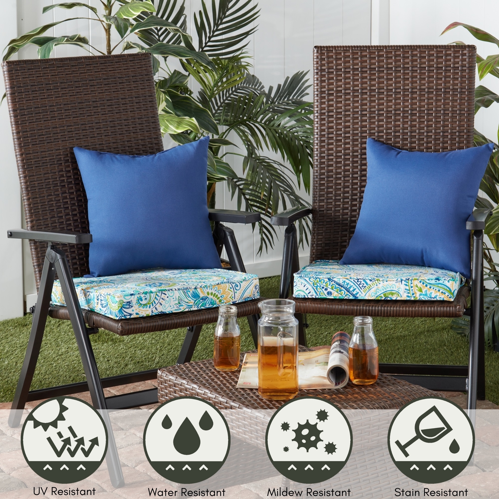 Greendale Home Fashions OP1100S2-BALTIC Patio-Furniture-Cushions - View #5