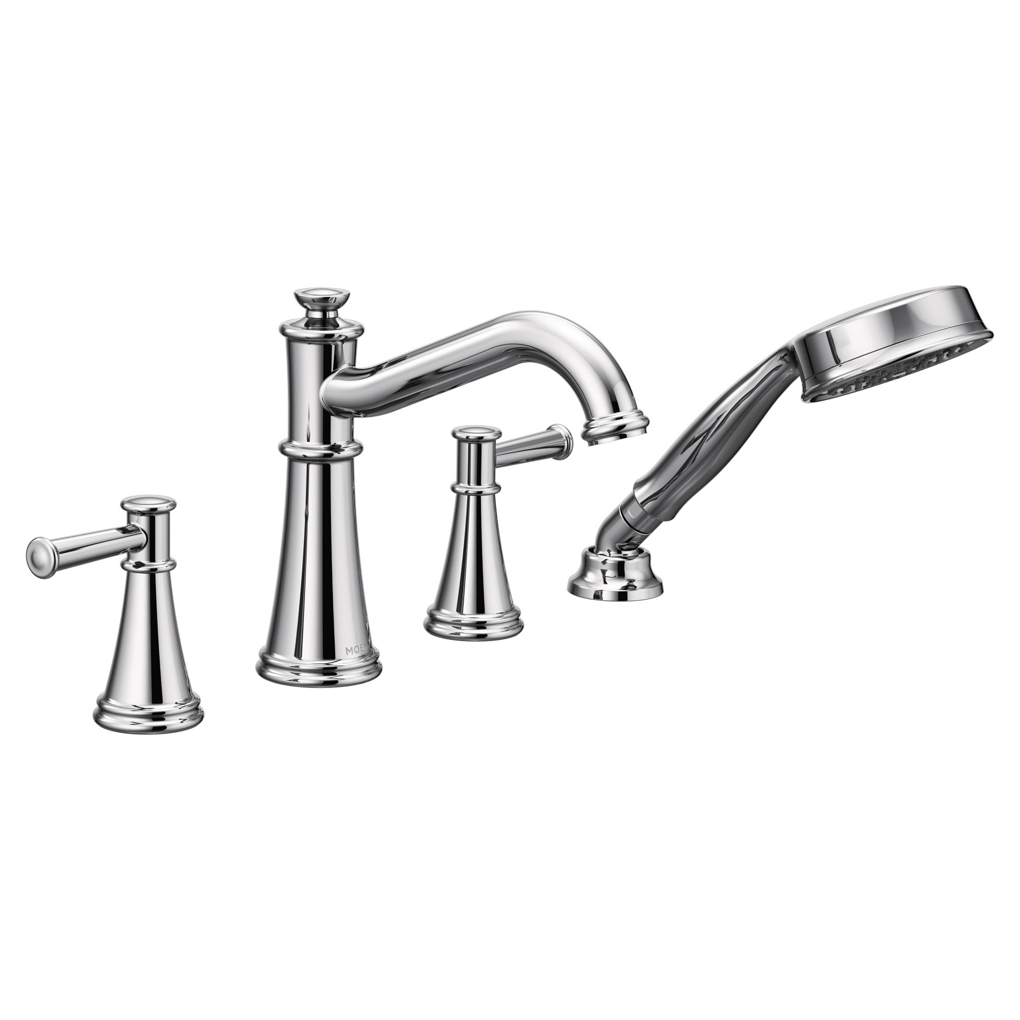 Moen Belfield Chrome 2-handle Deck-mount Roman Mid-arc Bathtub Faucet ...