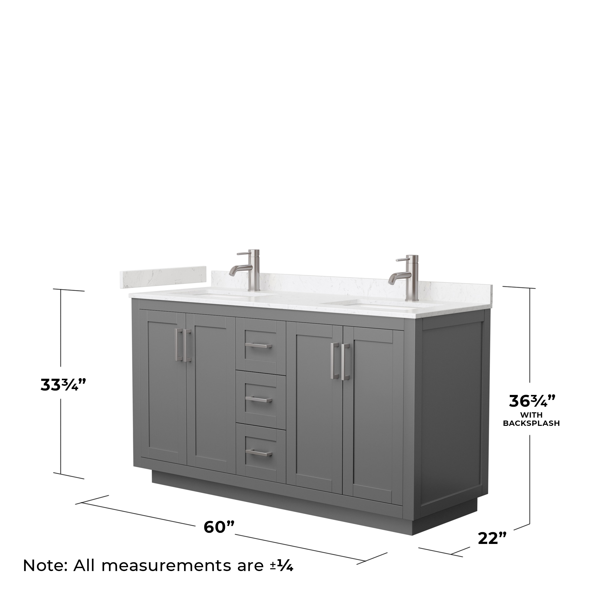 Wyndham Collection WCF292960DKGC2UNSMXX Bath-Vanity-Combo - View #5