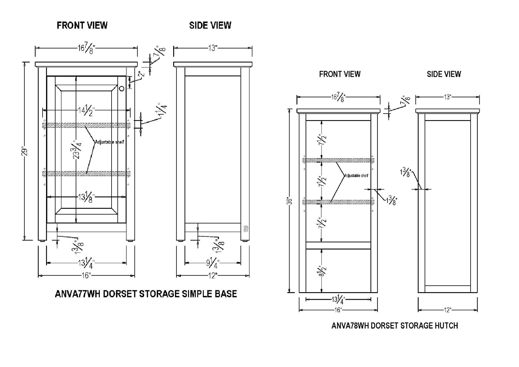 Alaterre Furniture ANVA7778WH Linen-Cabinets - View #6