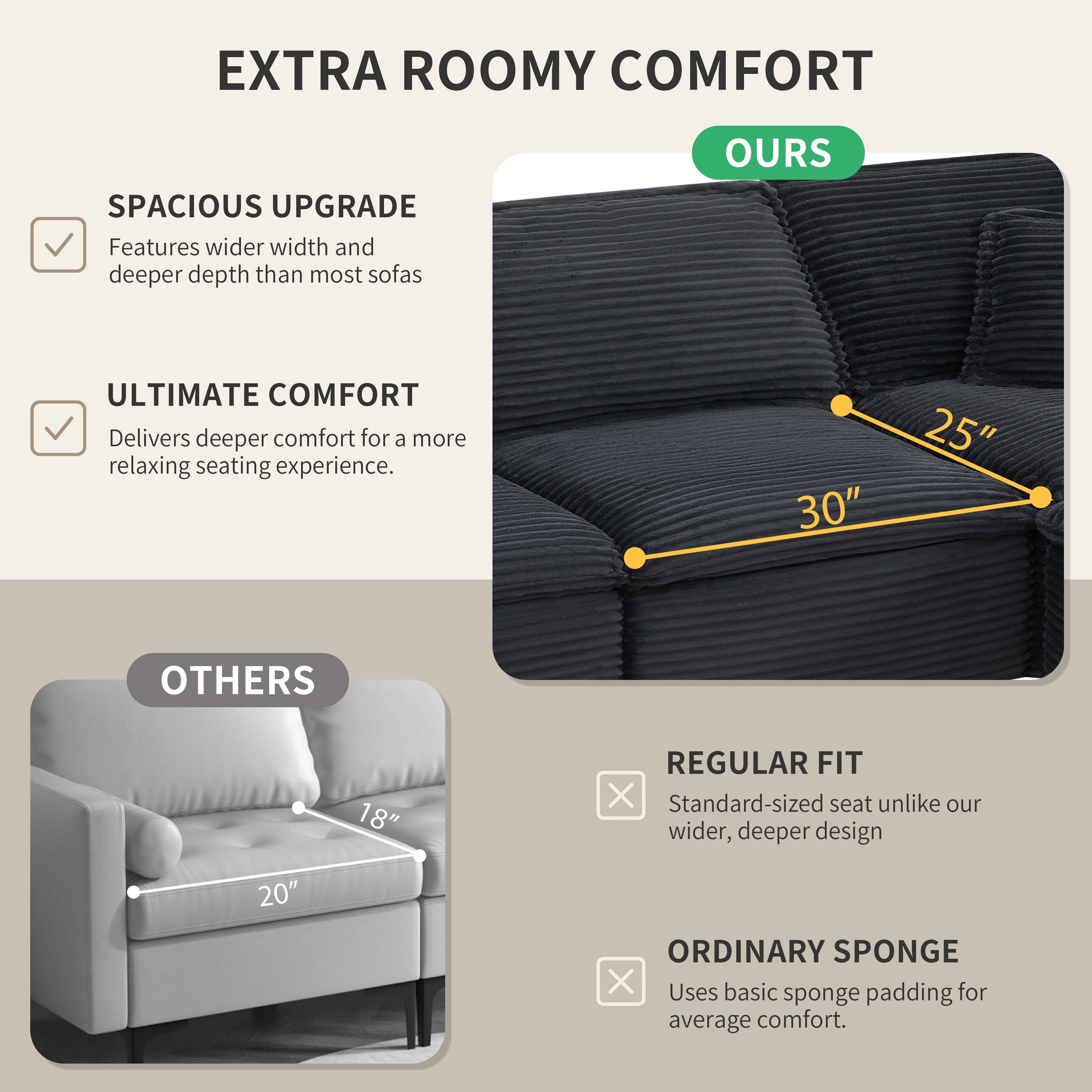 ModernLuxe L3P-N723S9728B Sofas-Loveseats - View #3