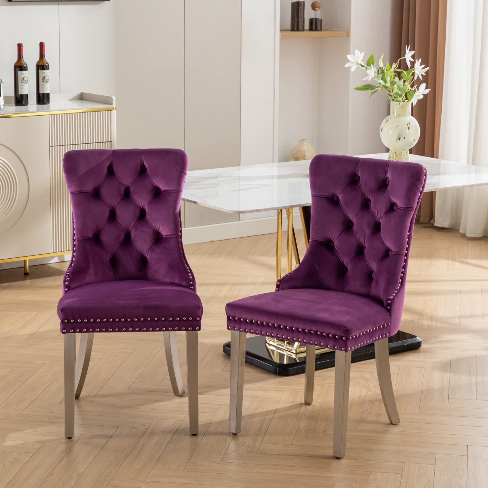 Vynxaria LEXY0104-DJCY-2PUR Dining-Chairs - View #3