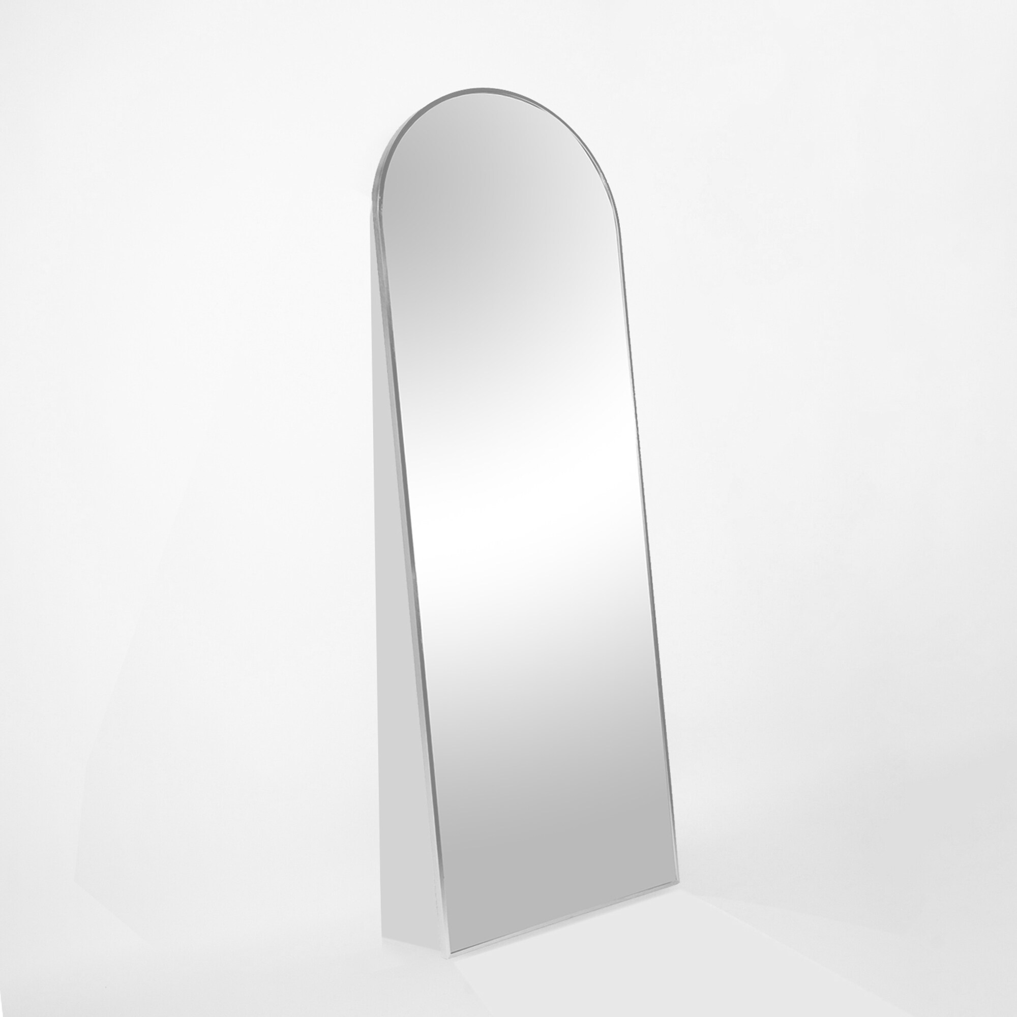 Bybafun YD8700046 27.5-in W x 71-in H Arch Silver Framed Floor Mirror