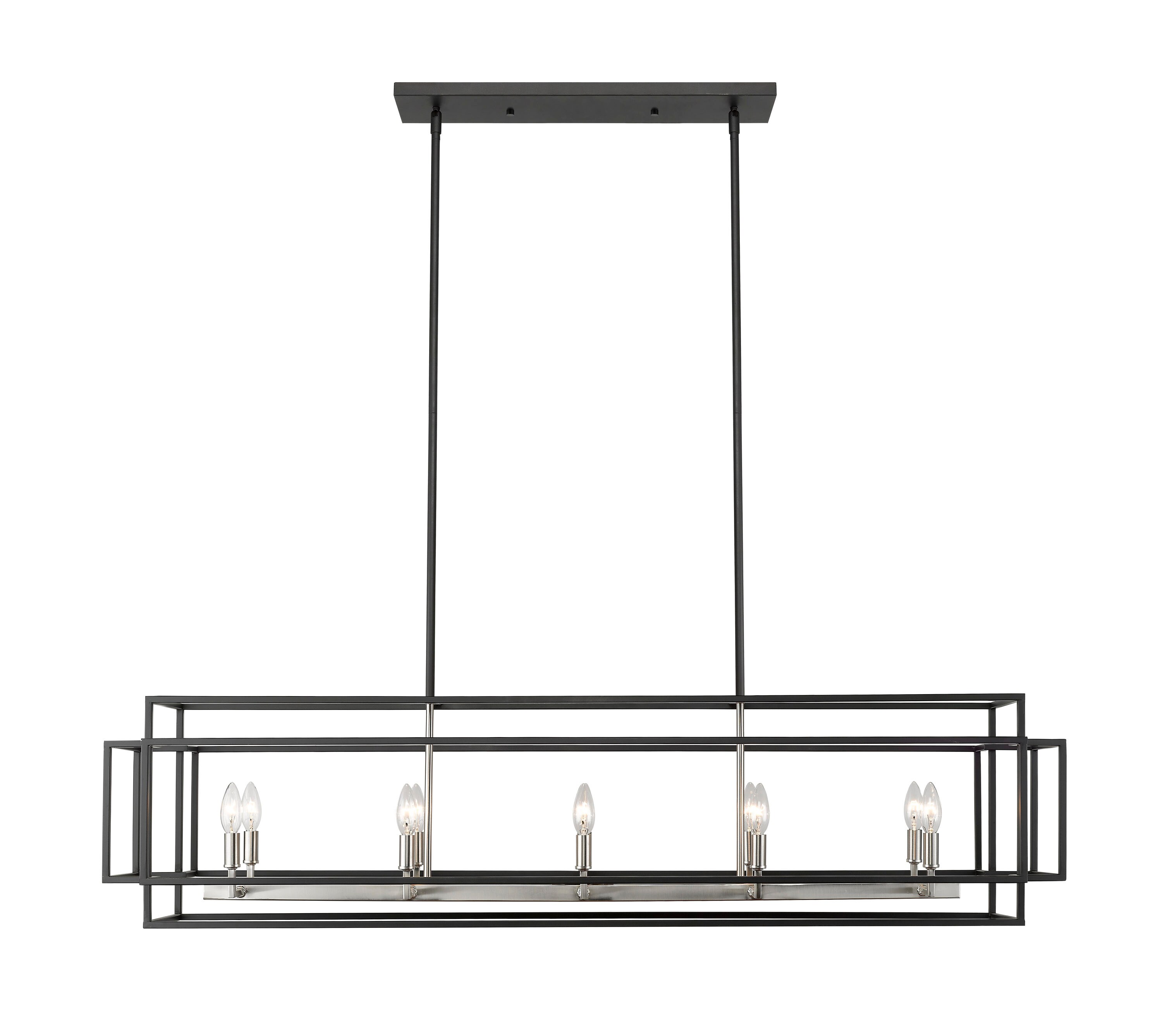 Z-Lite Titania Black + Brushed Nickel Incandescent Candelabra Base (e ...