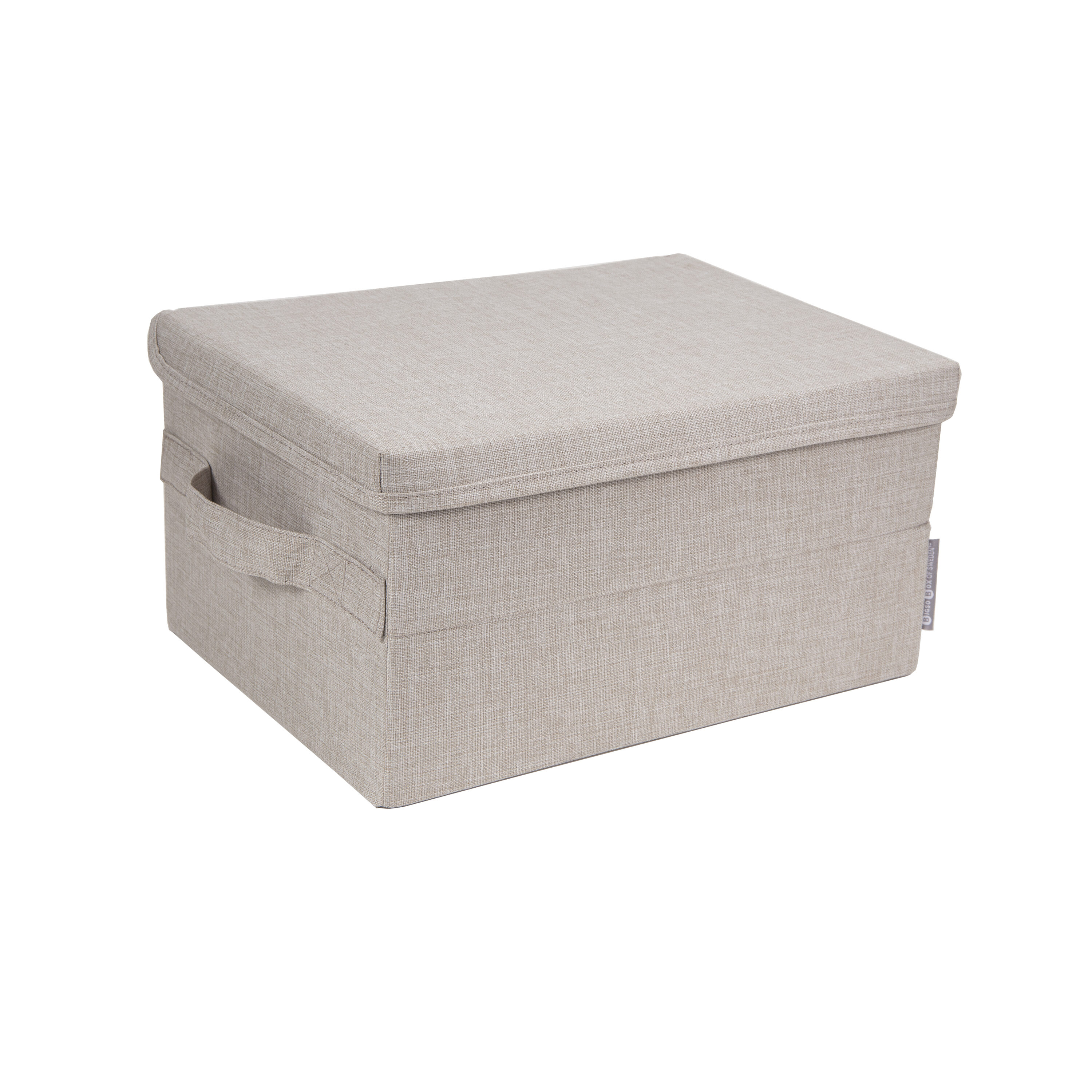 BIGSO BOX OF SWEDEN 6935S0201 Soft Storage 10.2-in W x 7.5-in H x 13.8-in D Beige Polyester Collapsible Stackable Bin