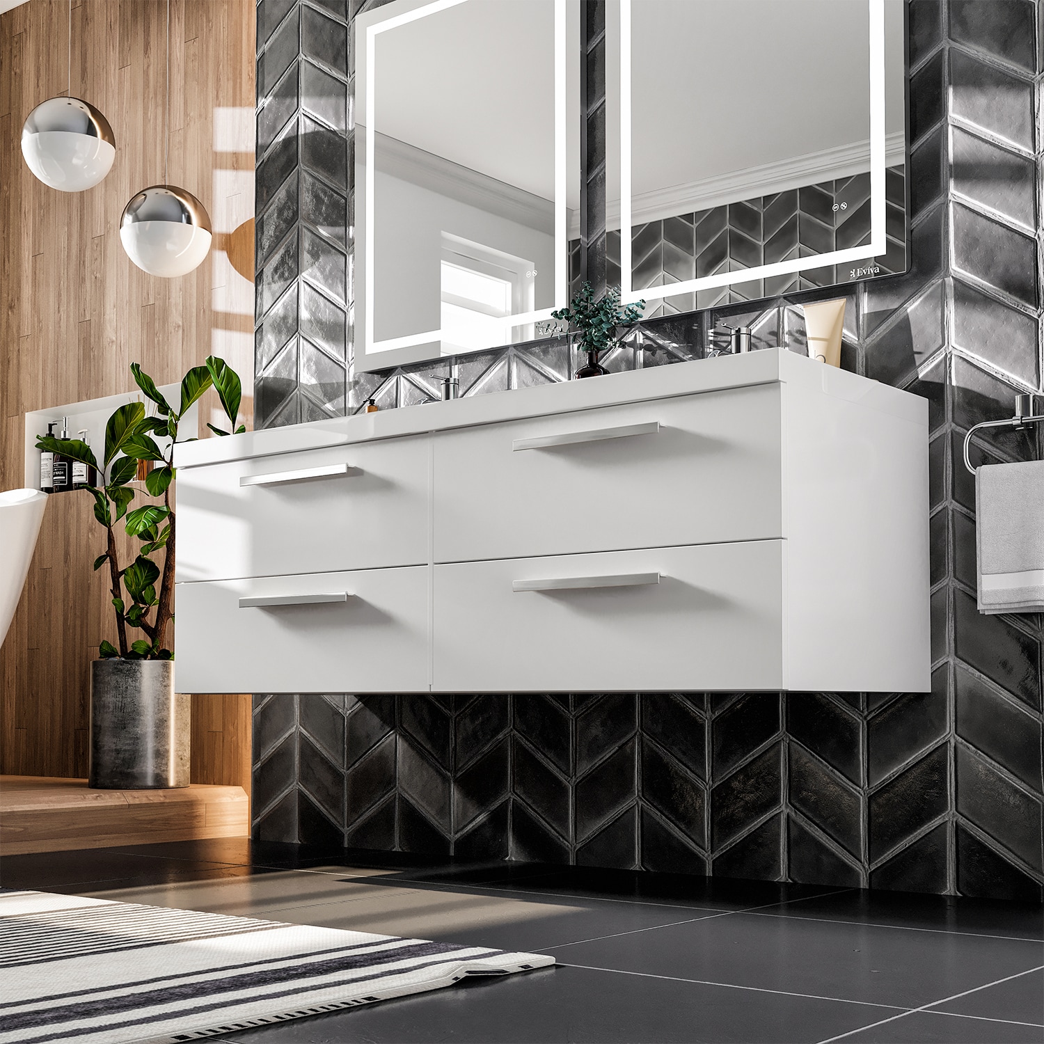 Eviva EVVN144-57WH Bath-Vanity-Combo - View #2