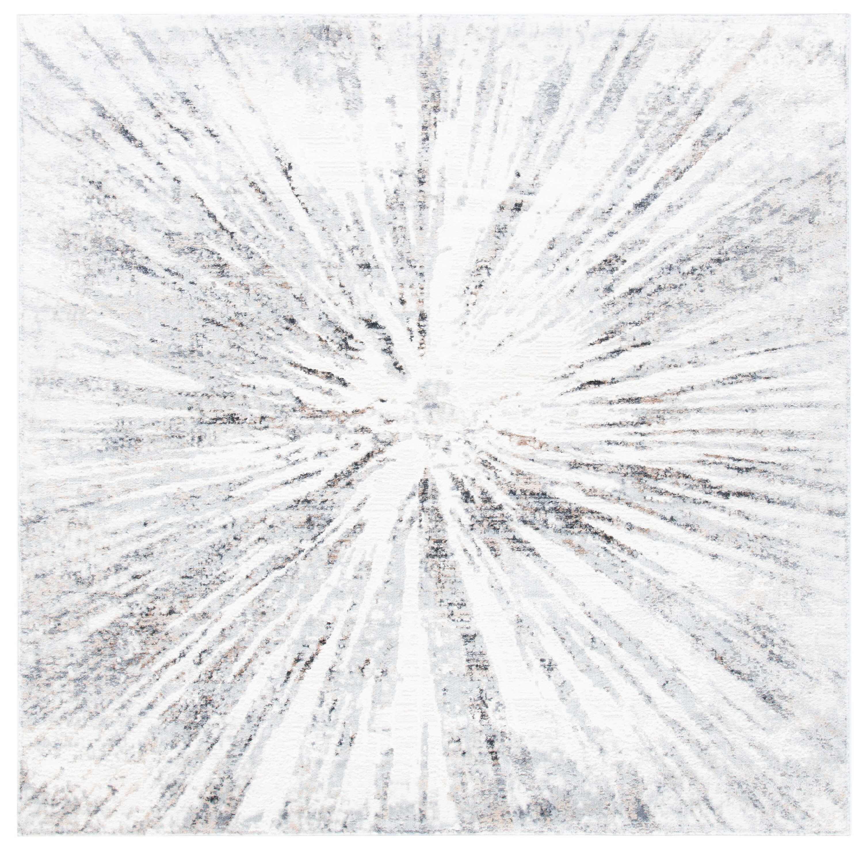 Safavieh ALA449H-7SQ Amelia Gertrude 7 x 7 (ft) Loomed Synthetic Gray/Gold Square Indoor Distressed/Overdyed Bohemian/Eclectic Area rug