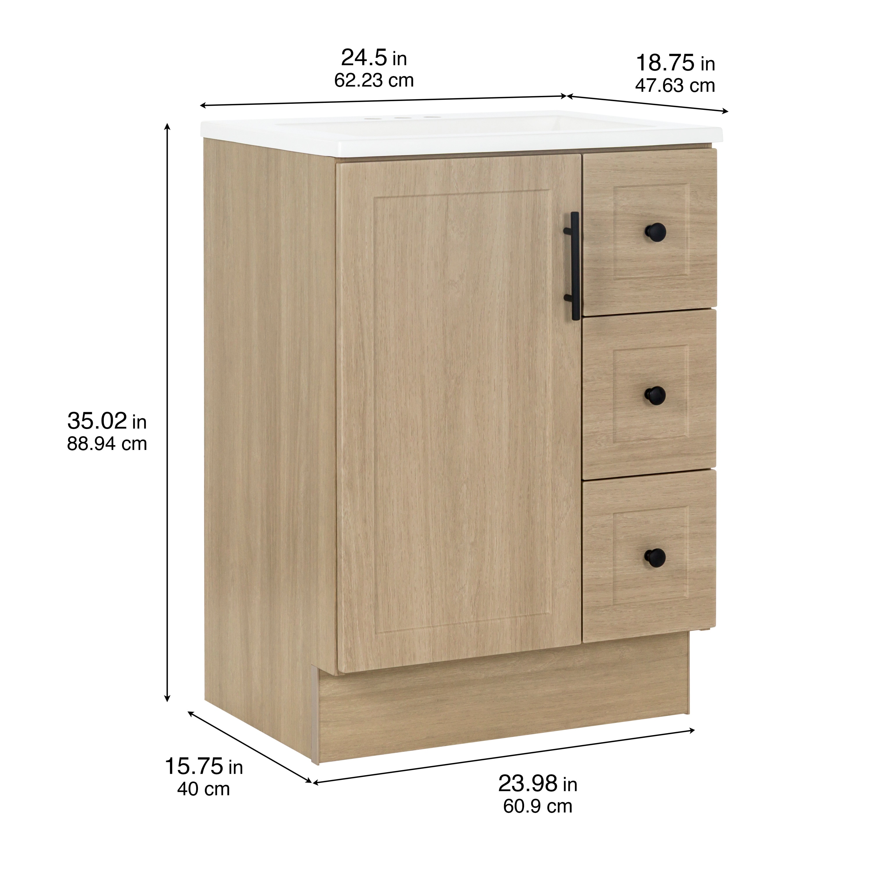 Project Source DV24P2-BK Bath-Vanity-Combo - View #4