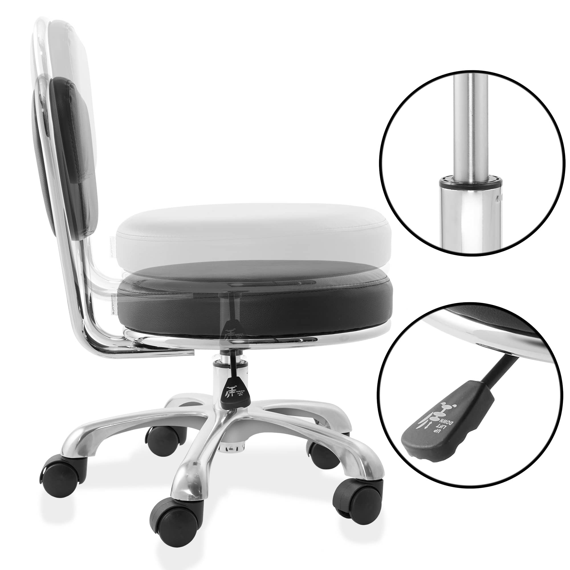 Saloniture SAL-STOOL-517-BLK Office-Chairs - View #3