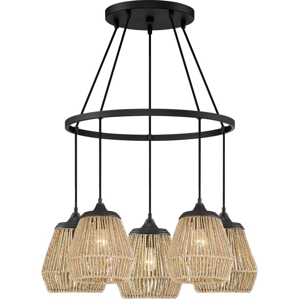 Quoizel RMI5005EK Romain 5-Light Earth Black Transitional Chandelier