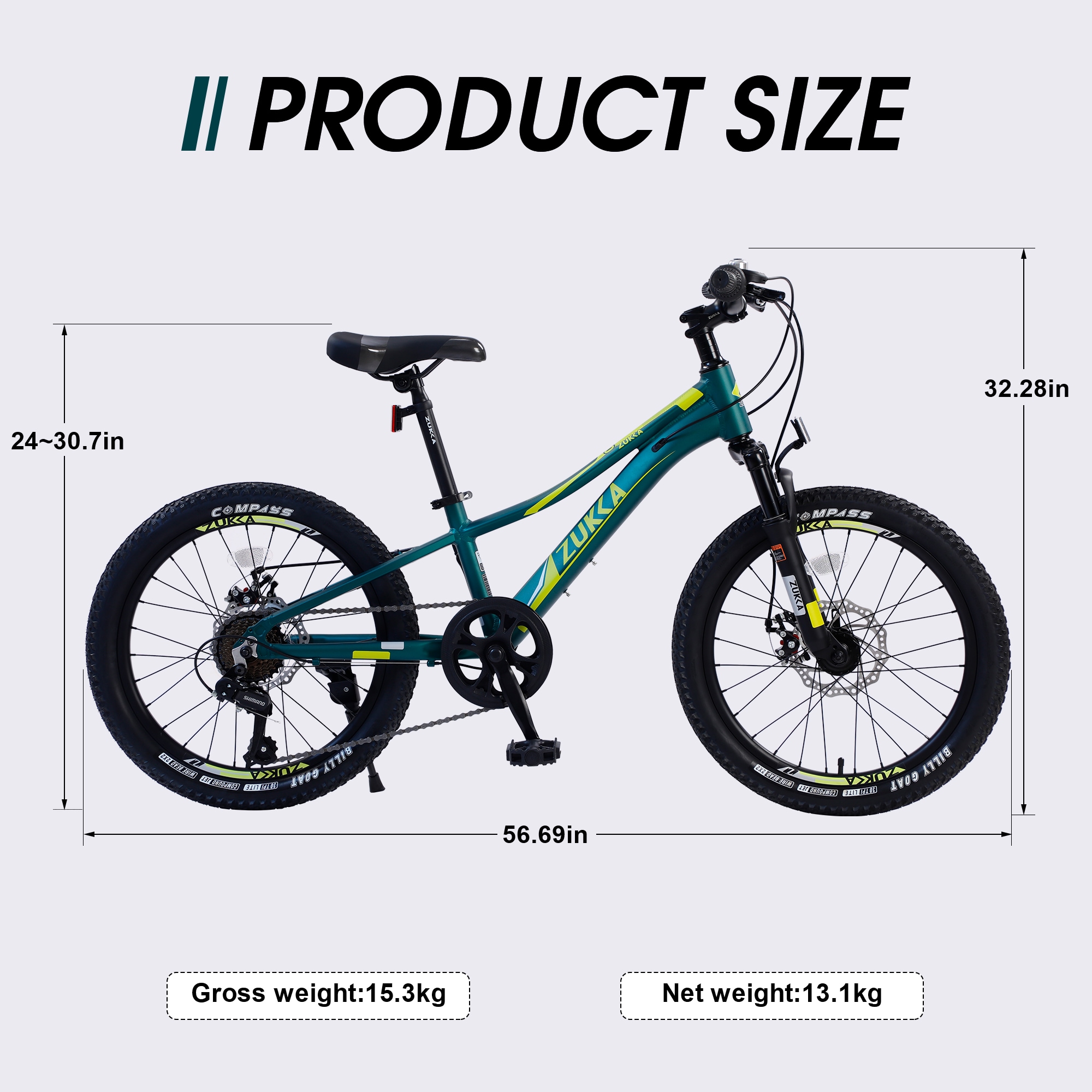 CESICIA 20-in Youth Unisex Mountain Bike in the Bikes department 