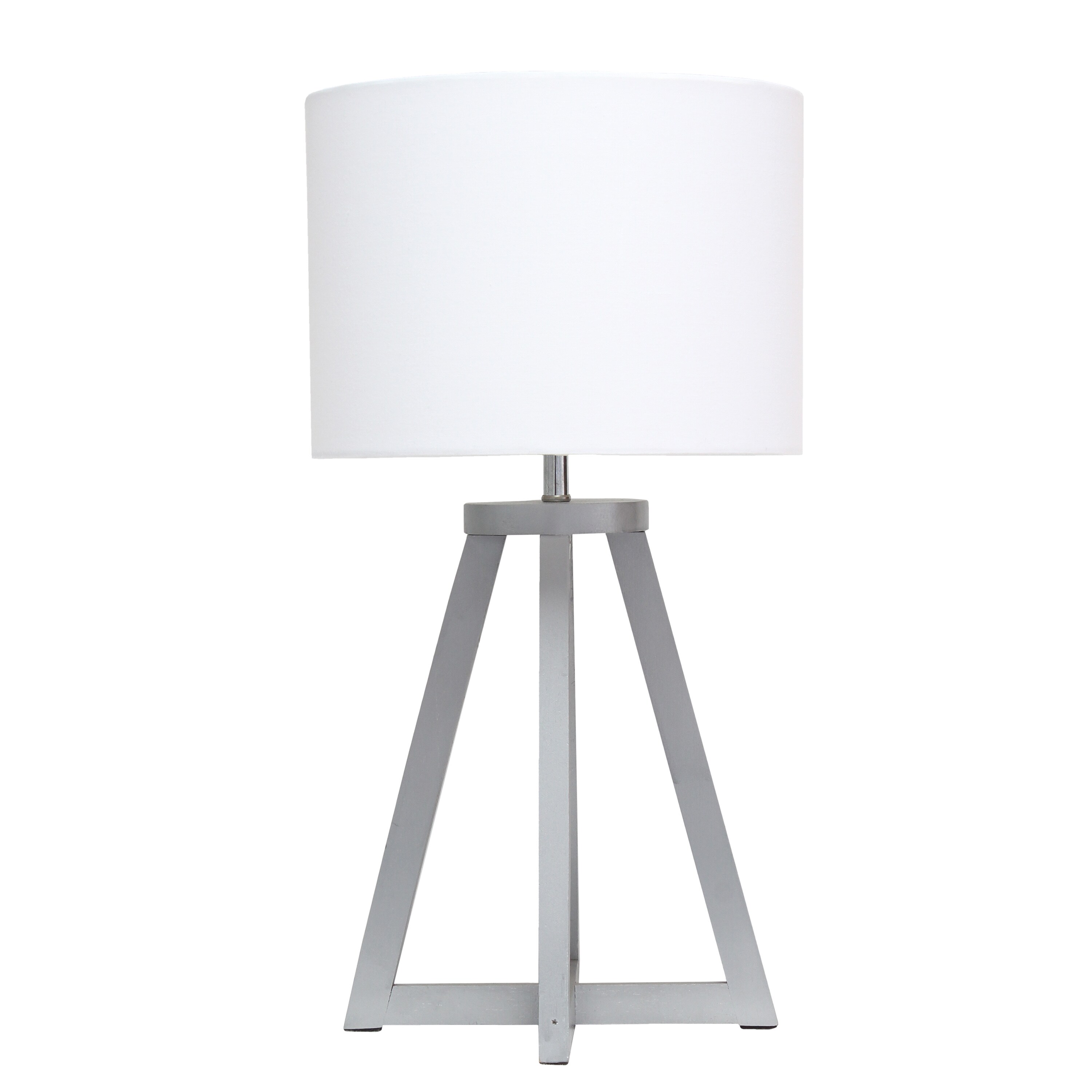 gray table lamps with white shades