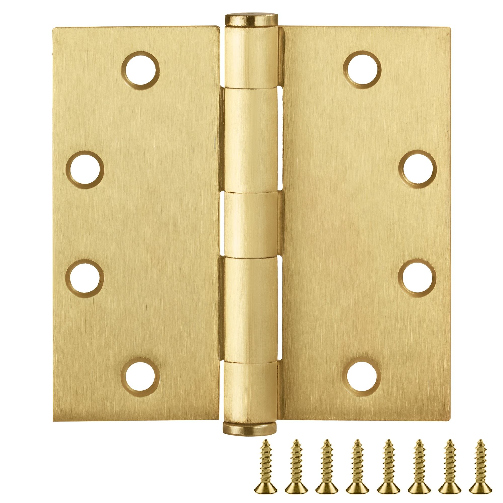 Design House 189878 4-1/2-in H Square Satin Brass Butterfly Interior Door Hinge 12 -Pack