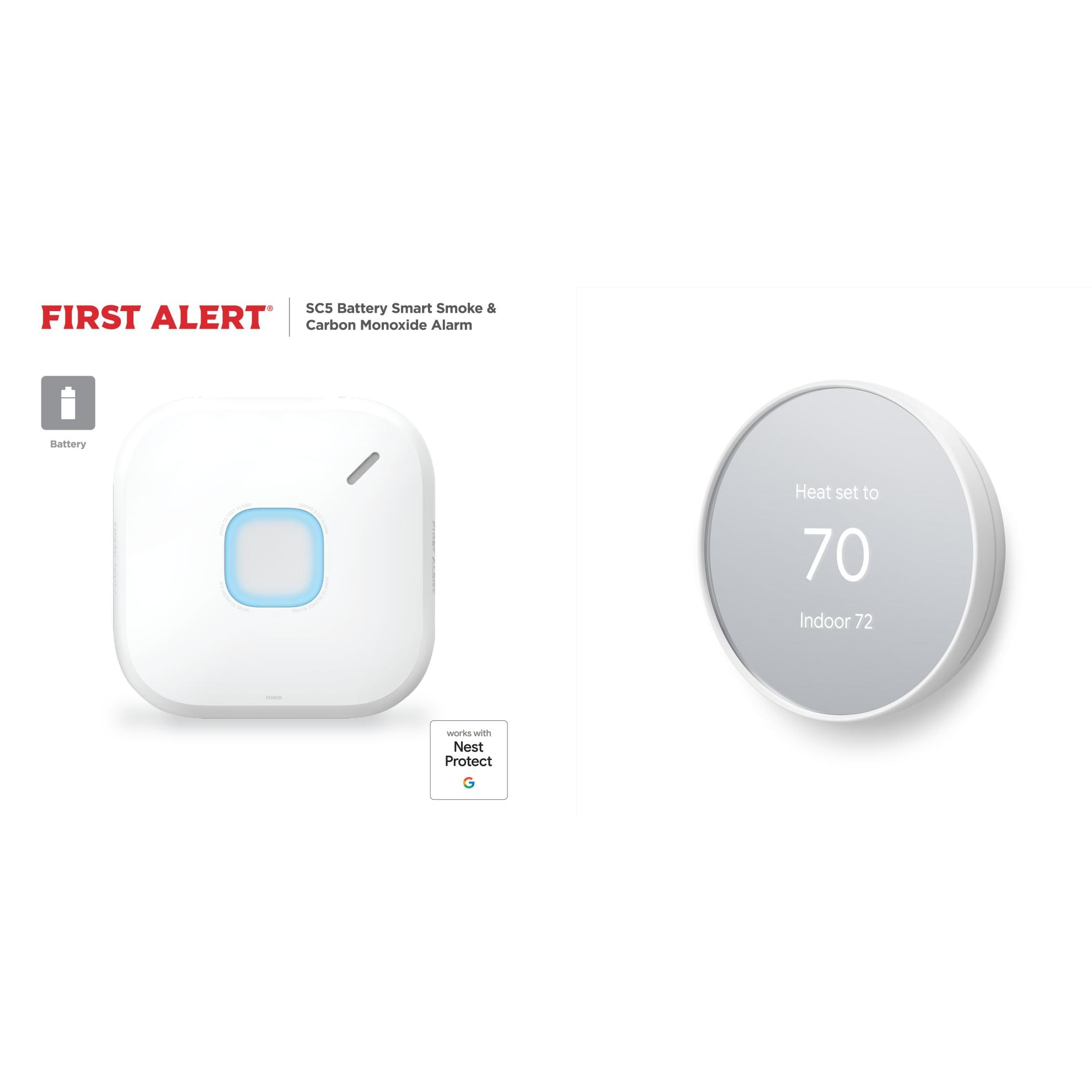 First Alert   Battery-Operated Smart Combo Alarms & Google Nest Thermostats