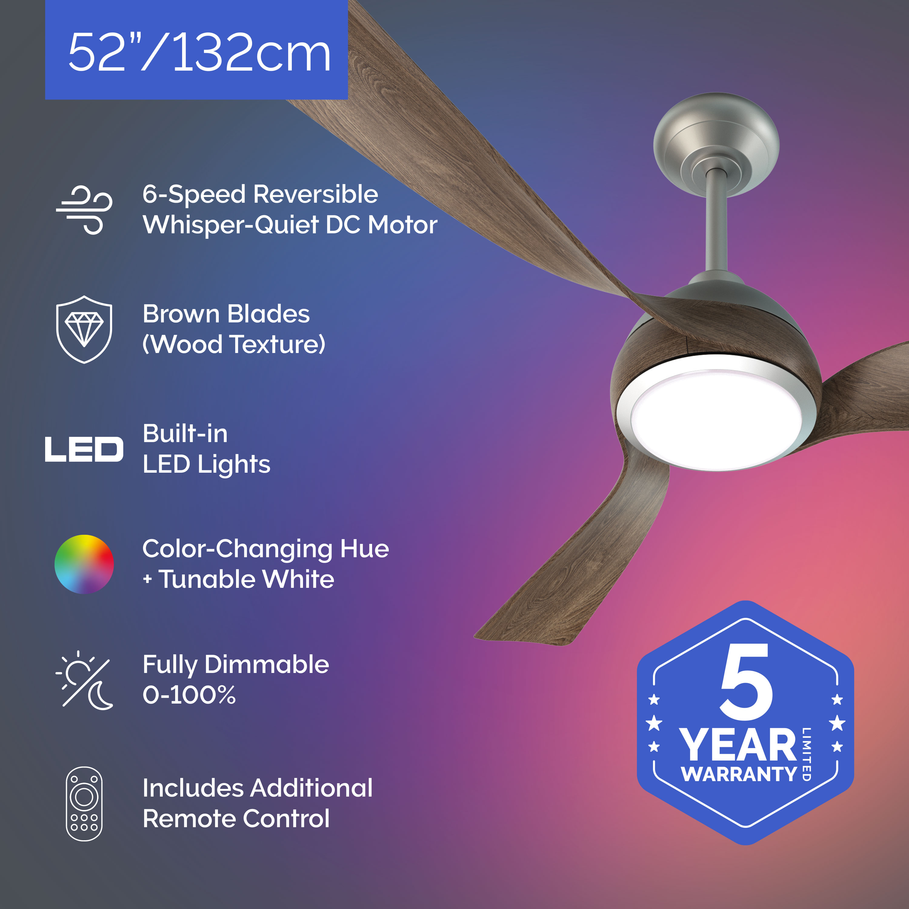 atomi smart AT2663-BS-WW Ceiling-Fans - View #2
