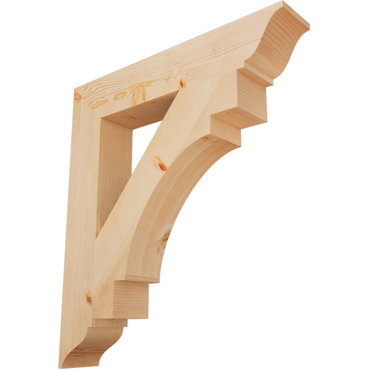 Ekena Millwork BKT06X34X38MRC01SDF Merced traditional smooth 5-1/2-in x 34-in x 38-in Douglas fir Brown Wood Standard bracket