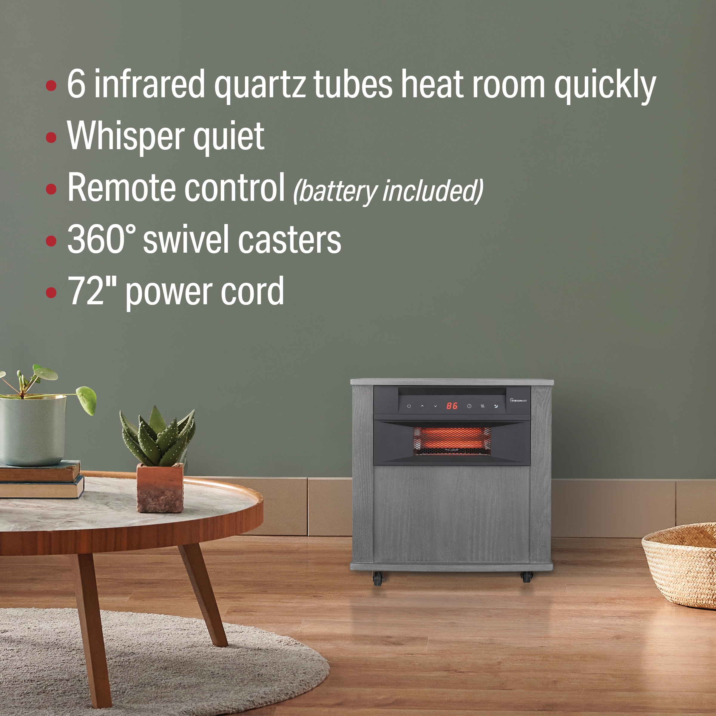 VisionAir 1VAHQ18WG-GR Portable-Electric-Heat - View #5