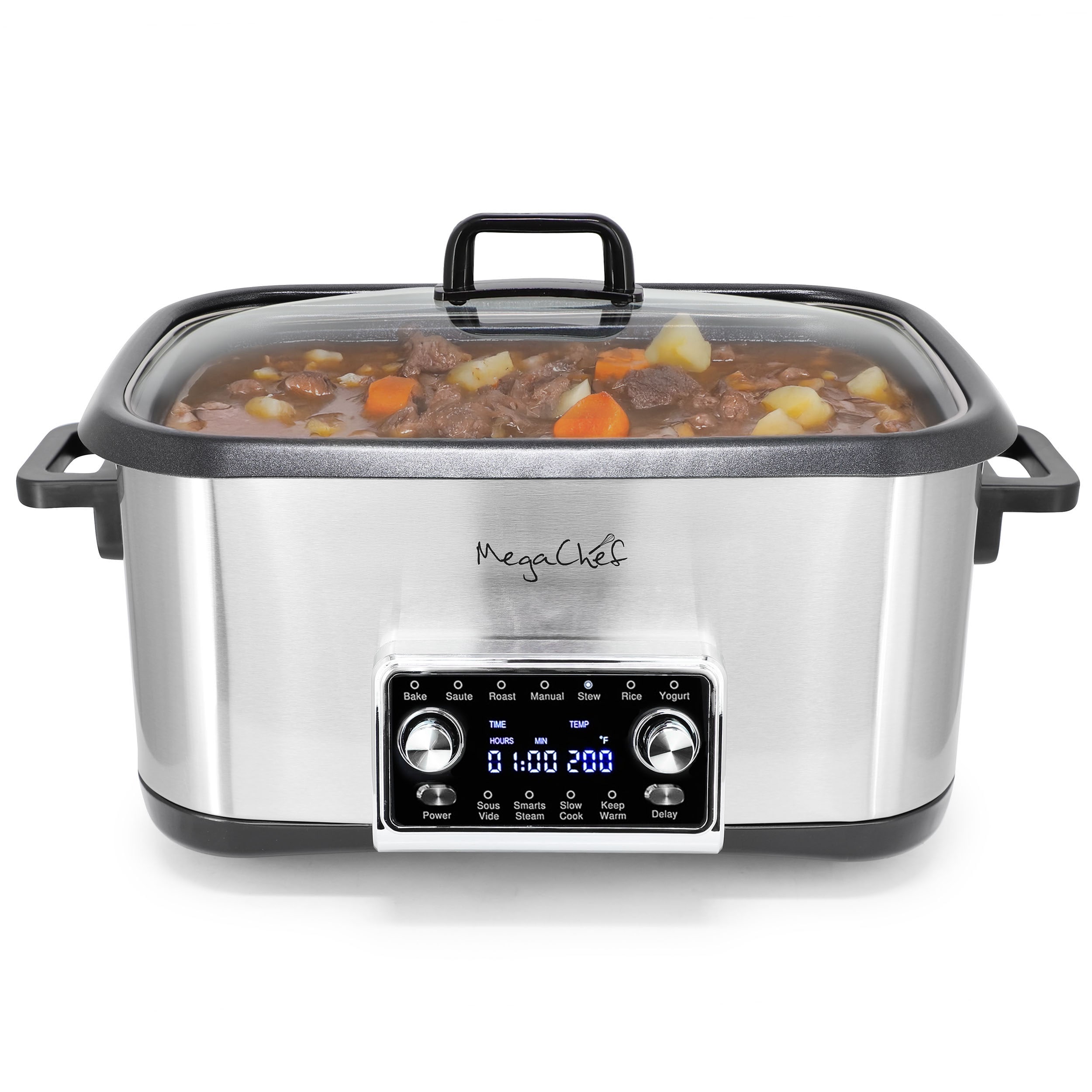 MegaChef 962122913M  8 Quart 12-in-1 Deluxe Multi Cooker with Sous Vide and Multi-Functions