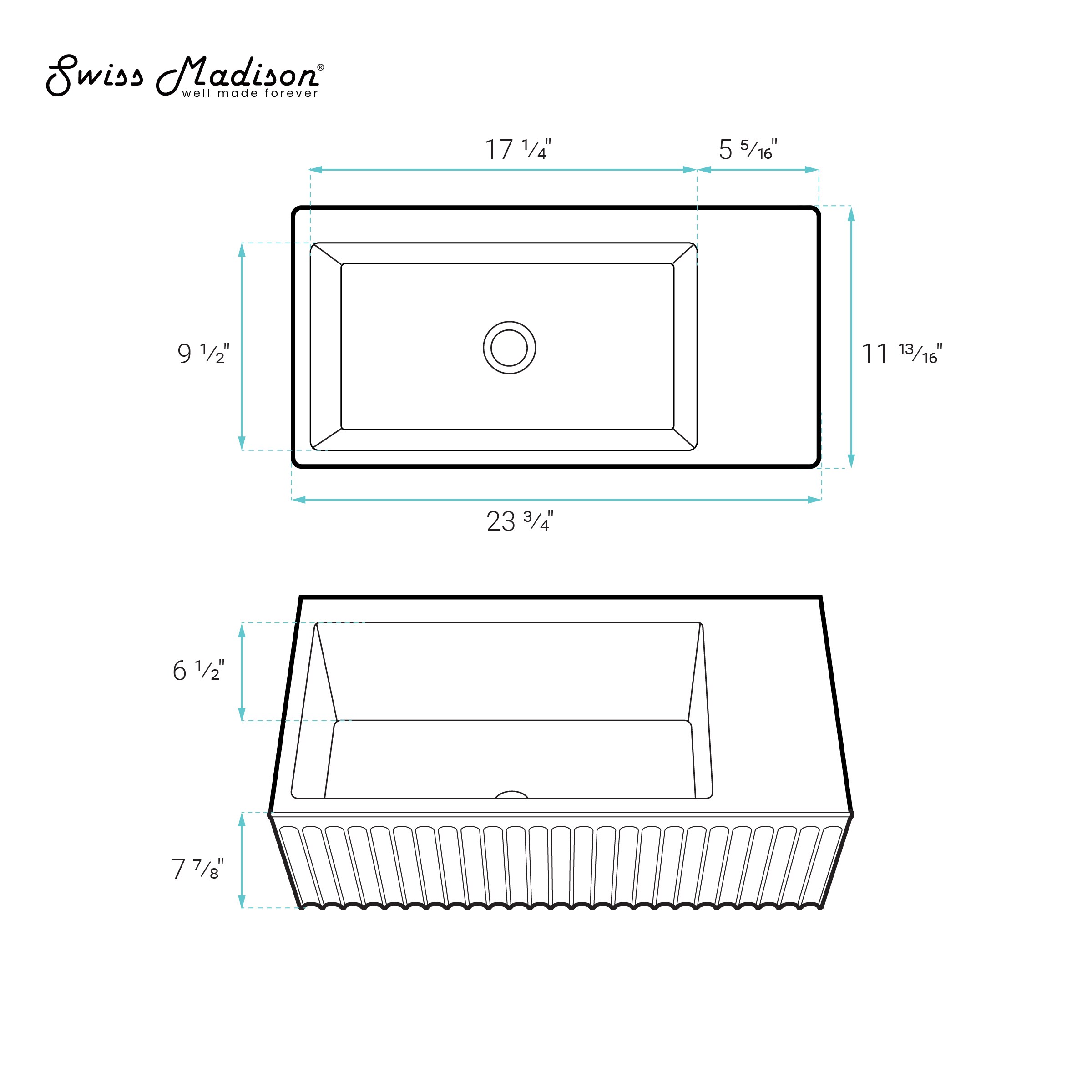 Swiss Madison SM-25-WSLIM04WH Bath-Sink - View #6