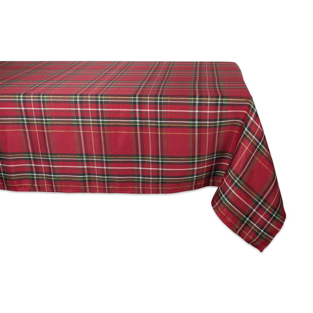 DII Holiday Metallic Plaid Tablecloth at Lowes.com