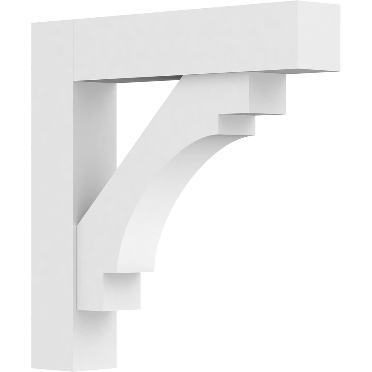 Ekena Millwork BKTP03X20X20MRC05 Standard MercedGrade 3-in x 20-in x 20-in Off-white PVC Standard bracket
