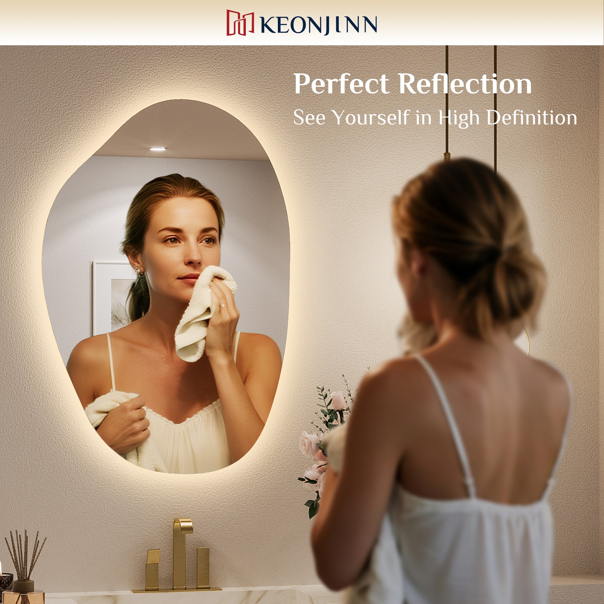 Keonjinn LW-DJ-BB-5576 Framed-Bath-Mirrors - View #9