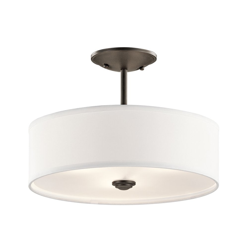 Kichler Shailene 3-Light Bronze Semi mount light in the Flush Mount ...