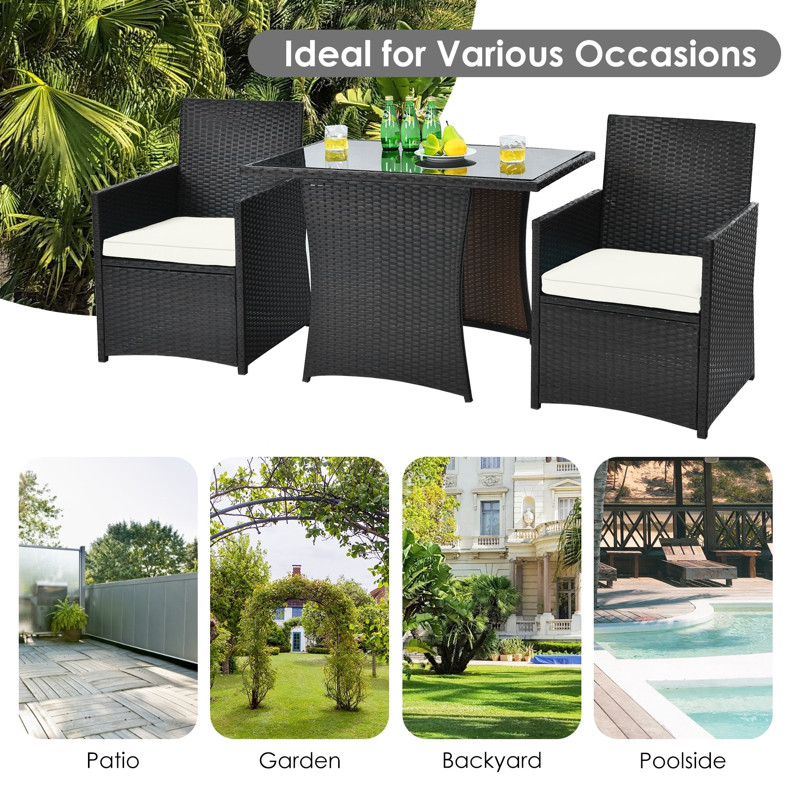 Clihome CWCH-HW68AC178WH Patio-Conversation-Sets - View #10