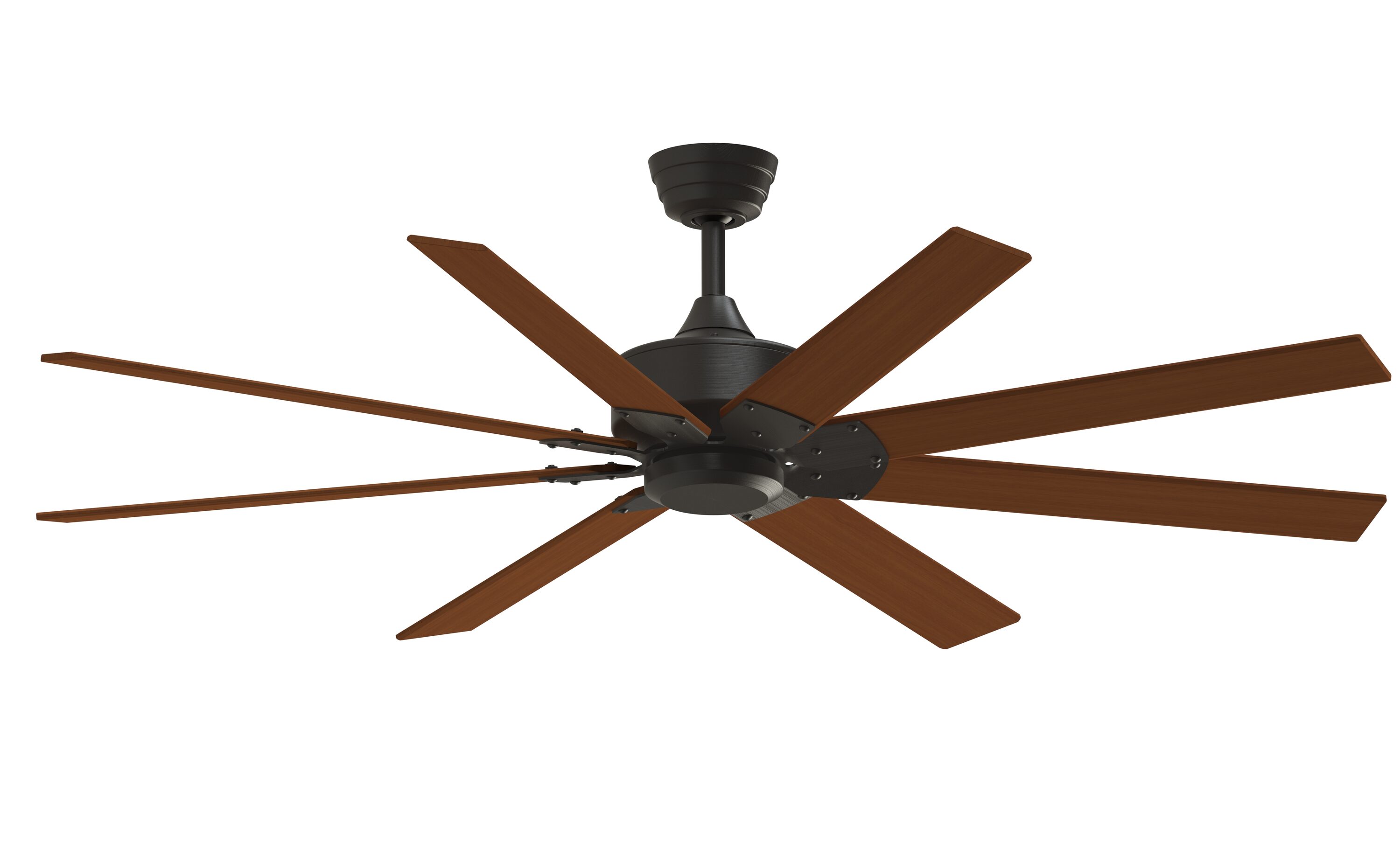 Fanimation Levon Custom 64-in Dark Bronze with Cherry Blades Indoor/Outdoor Smart Ceiling Fan Light Kit Compatible and Remote (8-Blade) FPD7912BDZ-64CY Sansujyuku sansujyuku.com