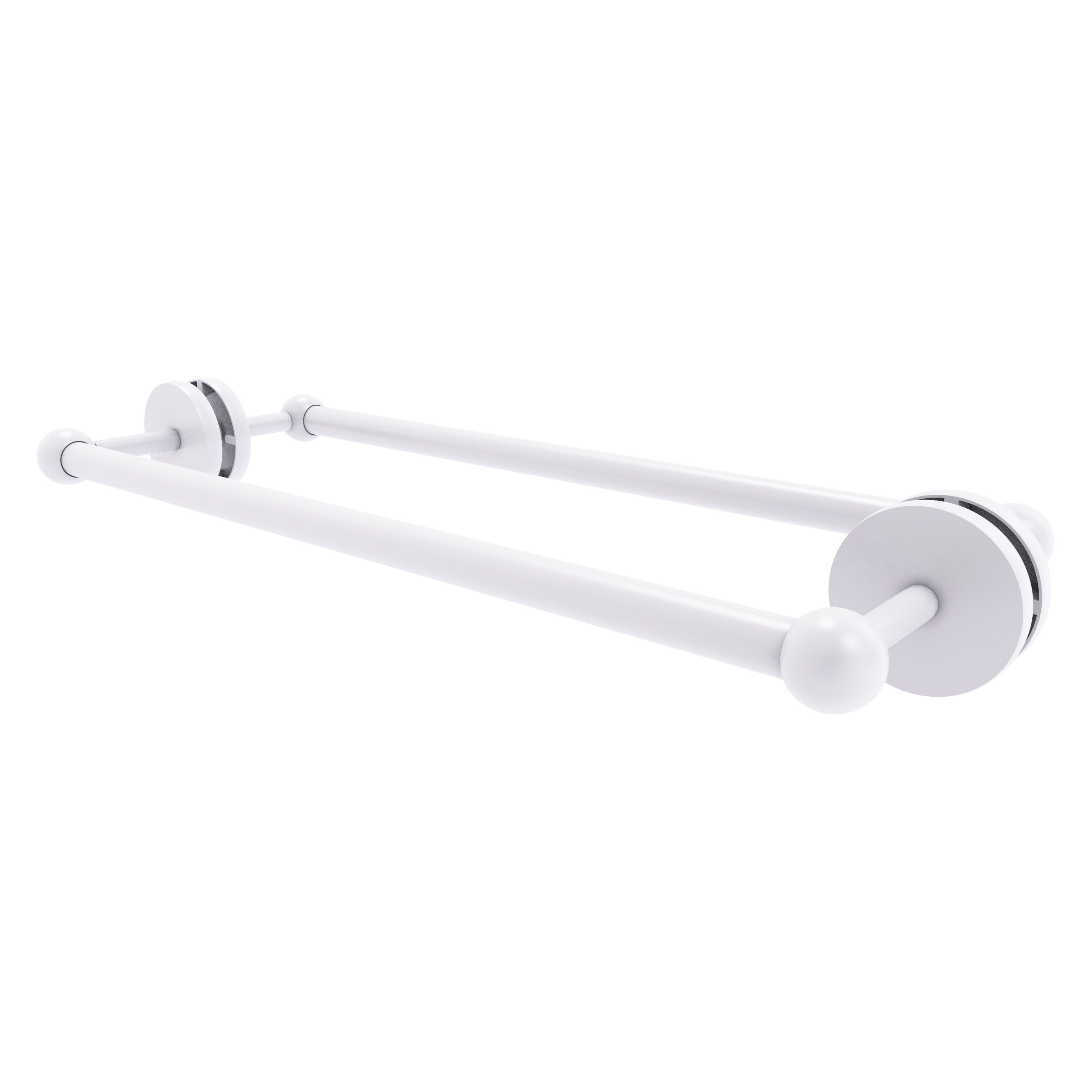 Allied Brass P1000-41-BB-18-WHM Prestige Skyline 18-in double Matte White Wall mount Double Towel Bar