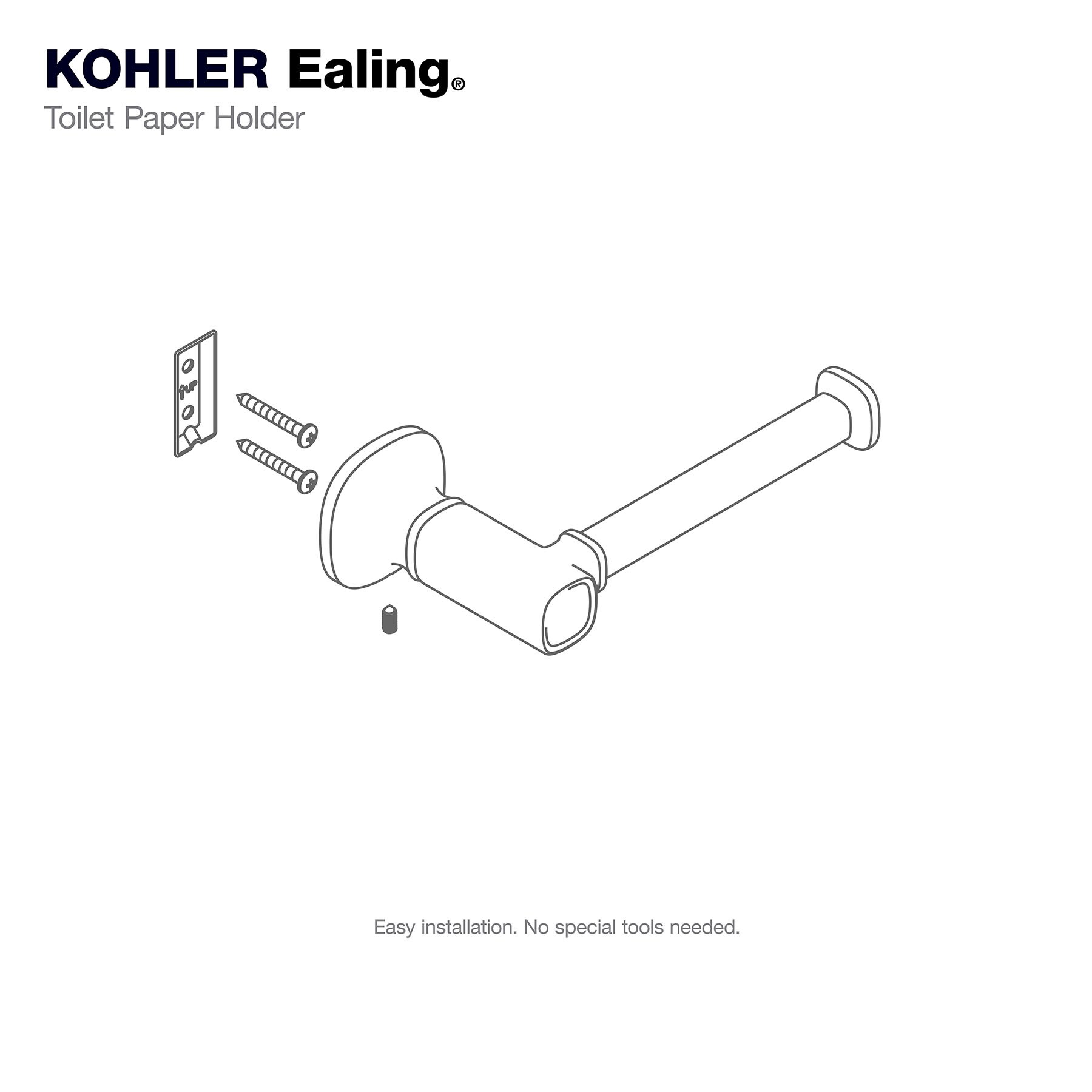 KOHLER Ealing Vibrant Brushed Nickel Wall Mount Single Post Toilet