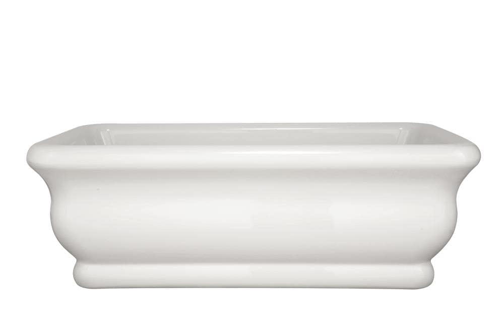 Hydro Systems MMI7036ATA-WHI 36-in x 70-in White Acrylic Rectangular Freestanding Air bath with Drain ( Back center Drain )
