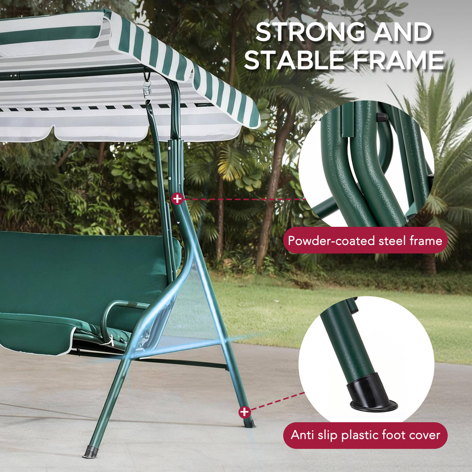 Sunjoy A215000103 Replace-Porch-Swing-Glider-Tops - View #4