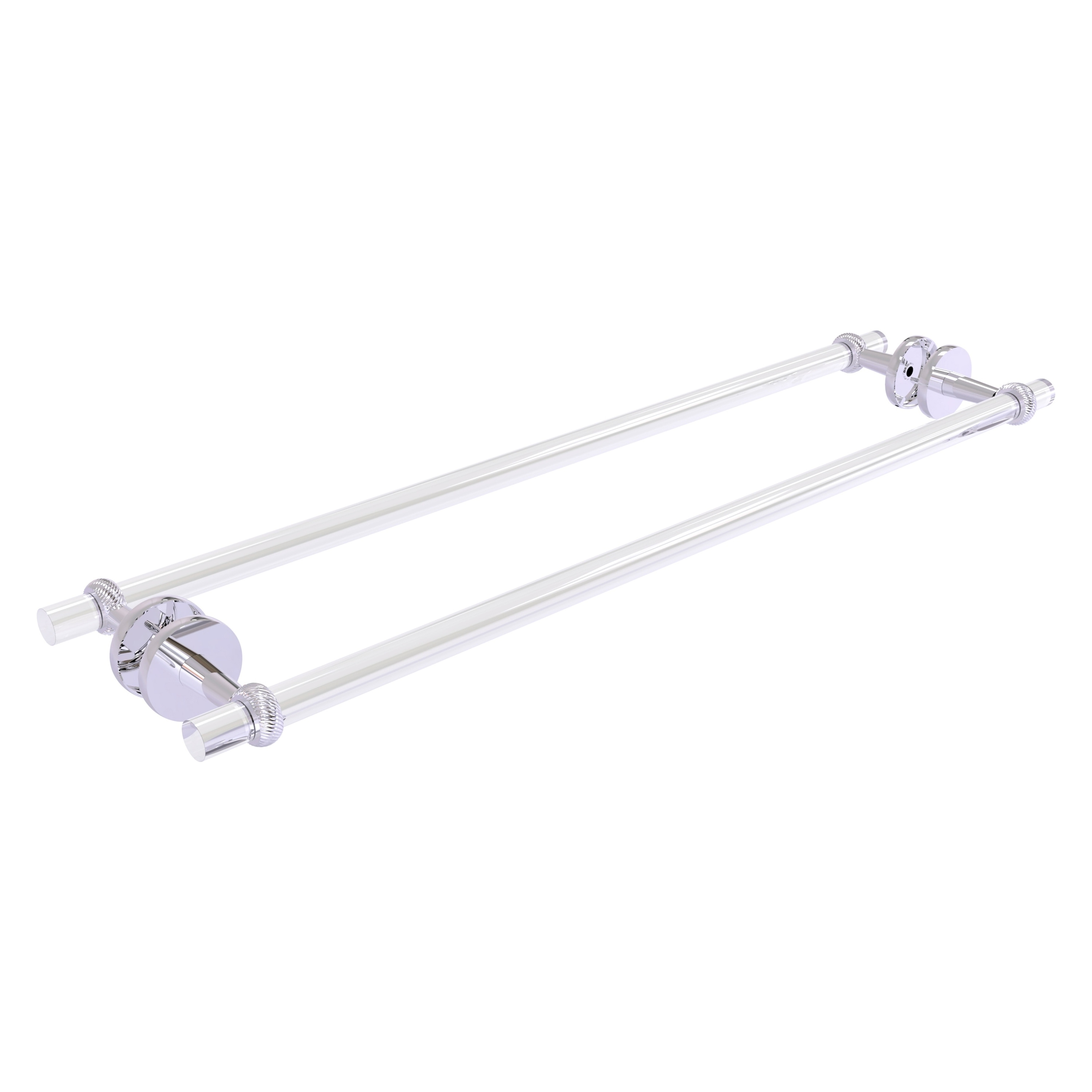 Allied Brass CV-41T-BB-30-PC Clearview 30-in double Polished Chrome Wall mount Double Towel Bar