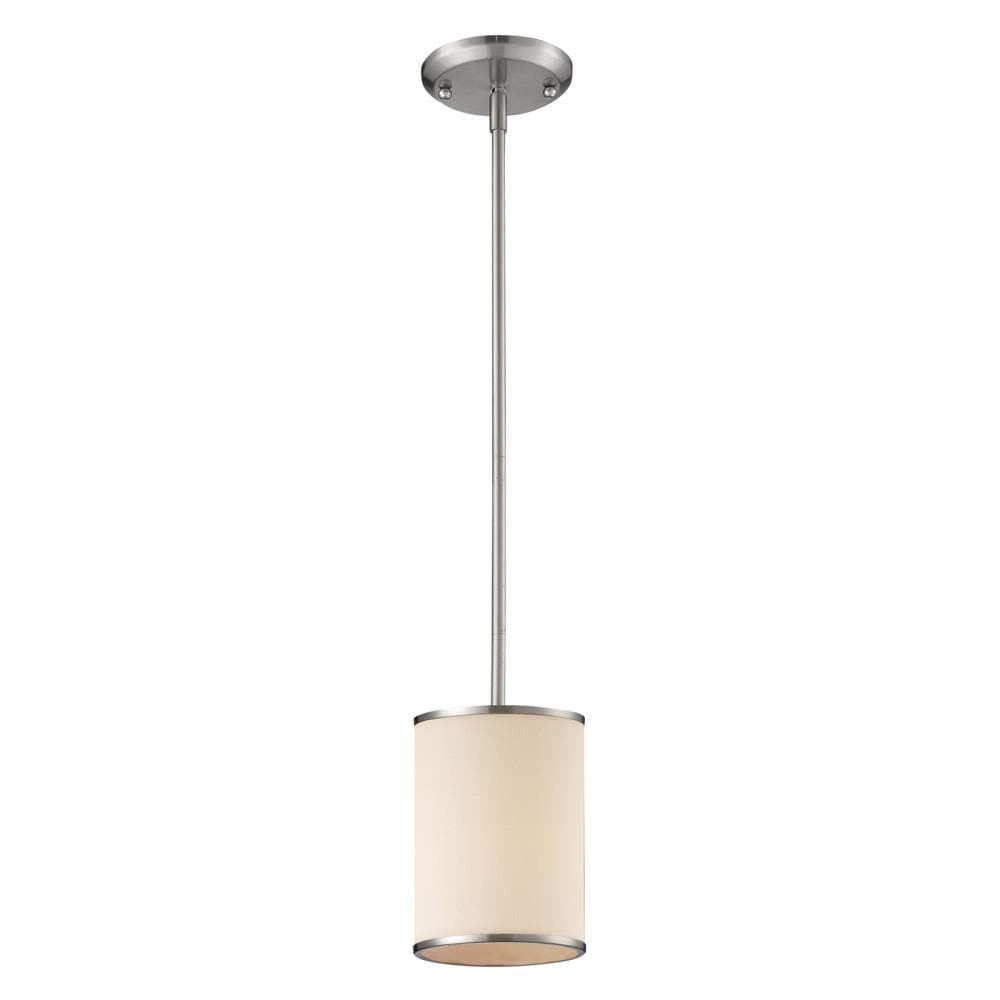 Z-Lite Cameo Brushed Nickel Modern/Contemporary Cylinder Mini Pendant Light