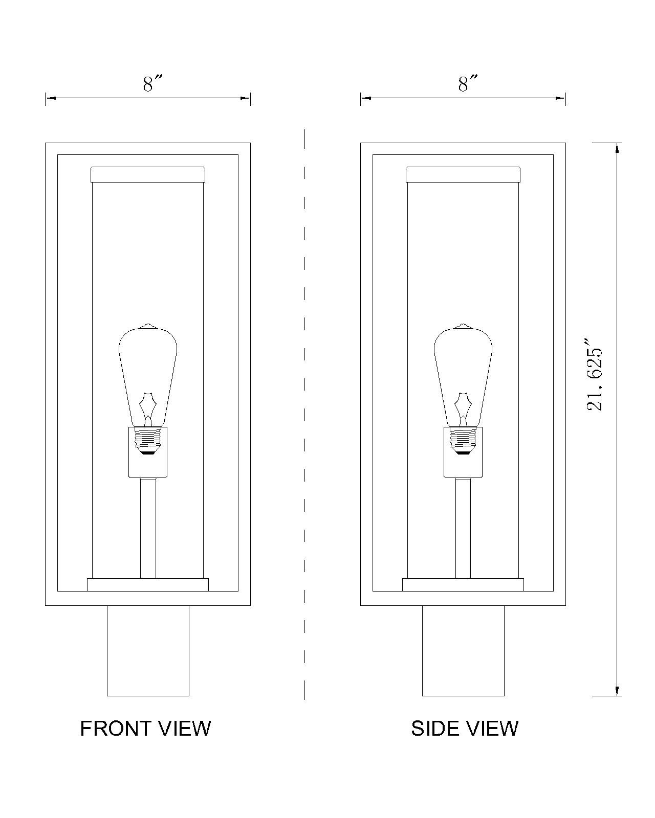 Z-Lite 584PHMR-BK Post-Lights - View #6